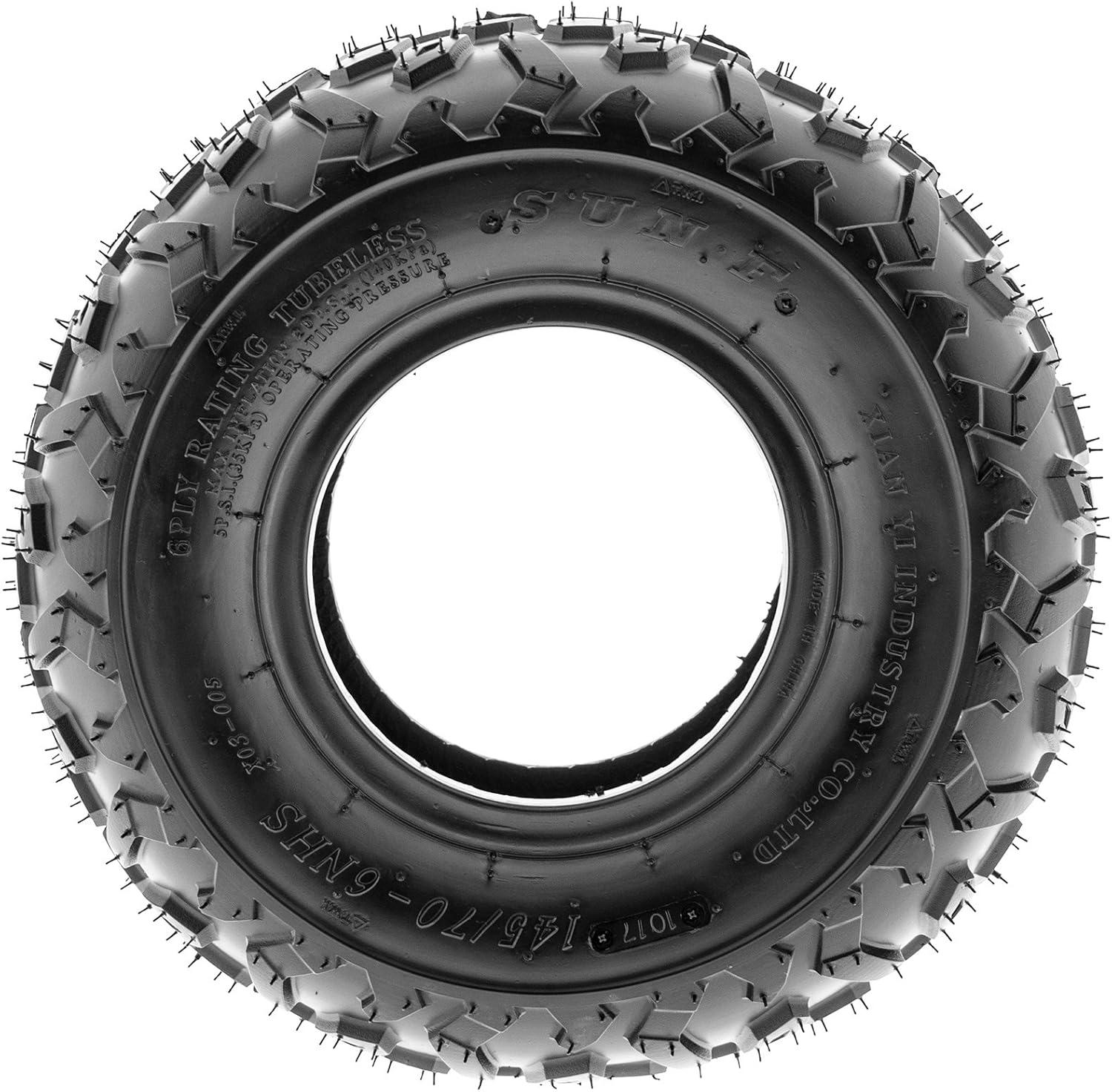 imageSunF 145706 14570x6 ATV UTV Tires 6 PR Tubeless A014 Set of 2