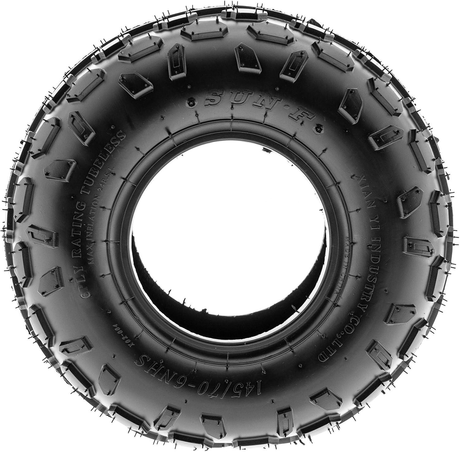 imageSunF 145706 ATV UTV Knobby Tire 14570x6 Light Weight 6 PR A015  PAIR of 2