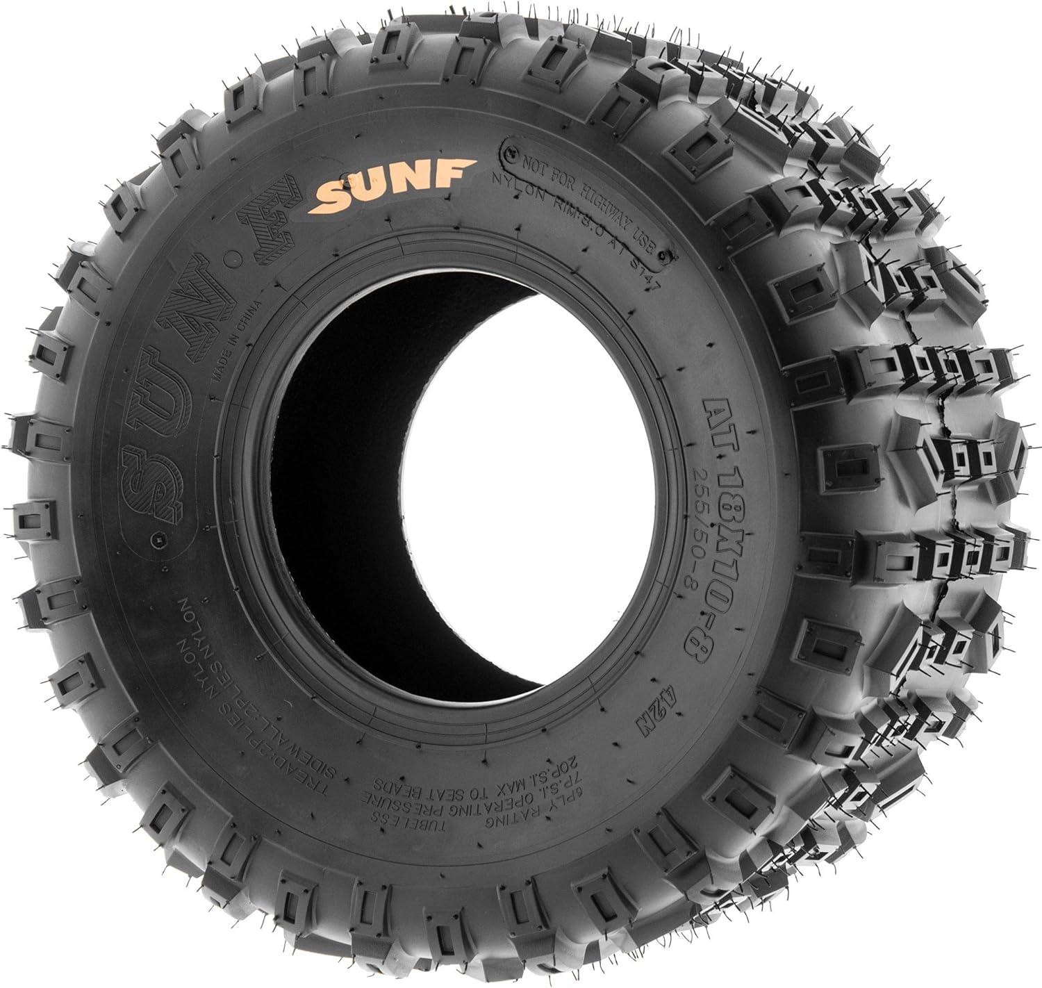 imageSunF 18x108 ATV UTV Tire 18x10x8 Knobby 6 PR A035  PAIR of 2
