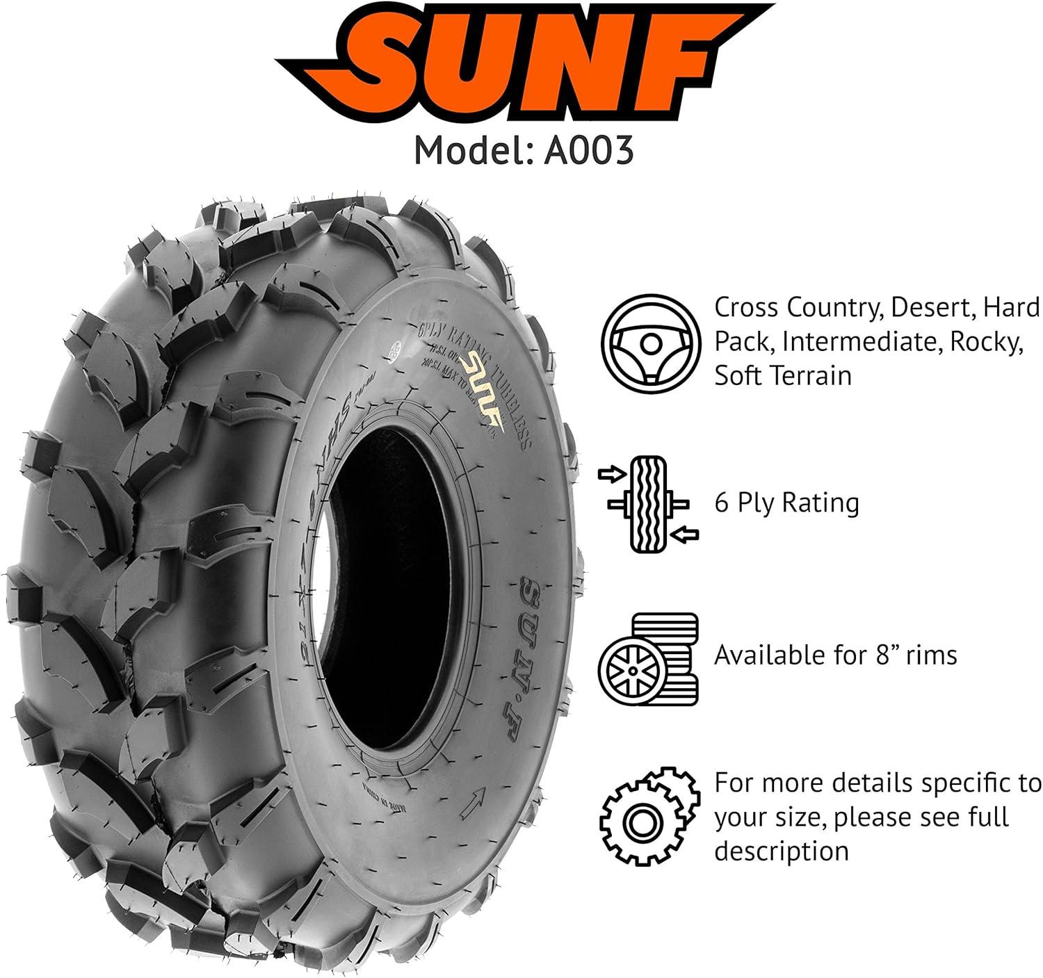 imageSunF 18x78 18x7x8 Mud Sand ATV UTV Muddy Sandy Tire 6 PR Tubeless  A003