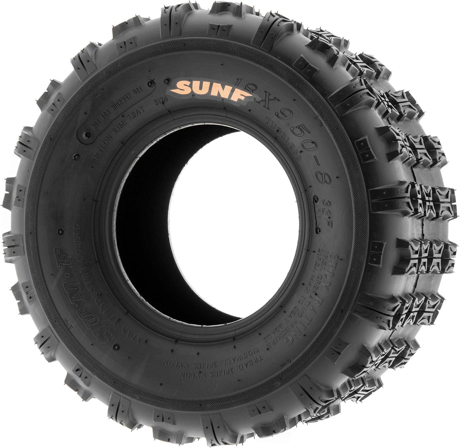 imageSunF 18x958 ATV UTV Knobby Tire 18x95x8 Light Weight 6 PR A018  PAIR of 2