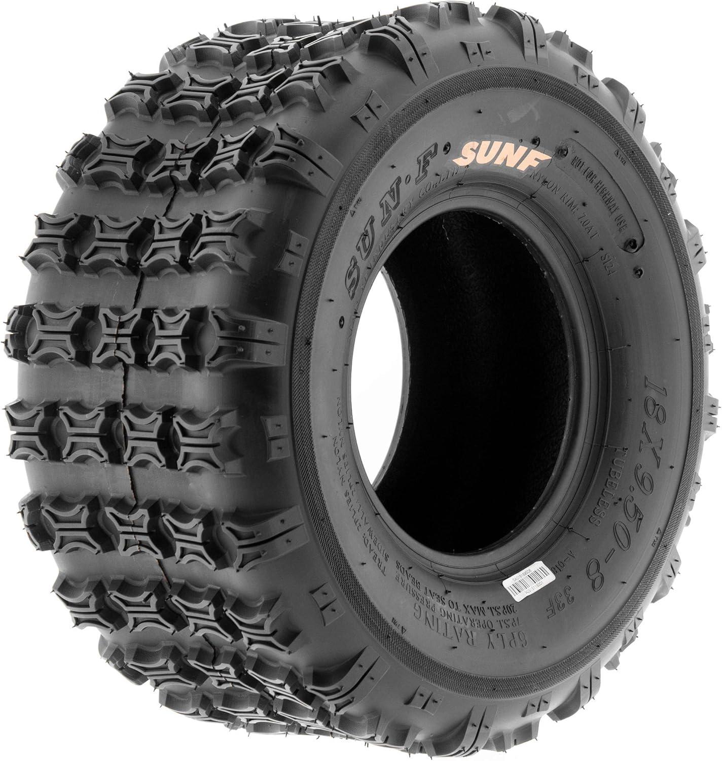 imageSunF 18x958 ATV UTV Knobby Tire 18x95x8 Light Weight 6 PR A018  PAIR of 2