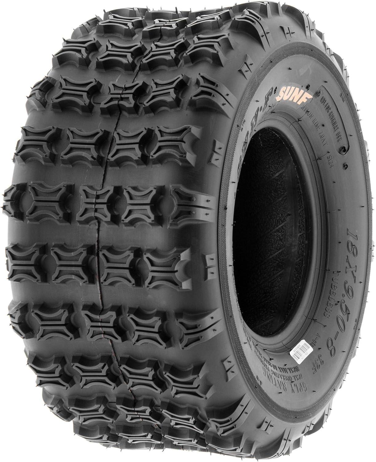 imageSunF 18x958 ATV UTV Knobby Tire 18x95x8 Light Weight 6 PR A018  PAIR of 2
