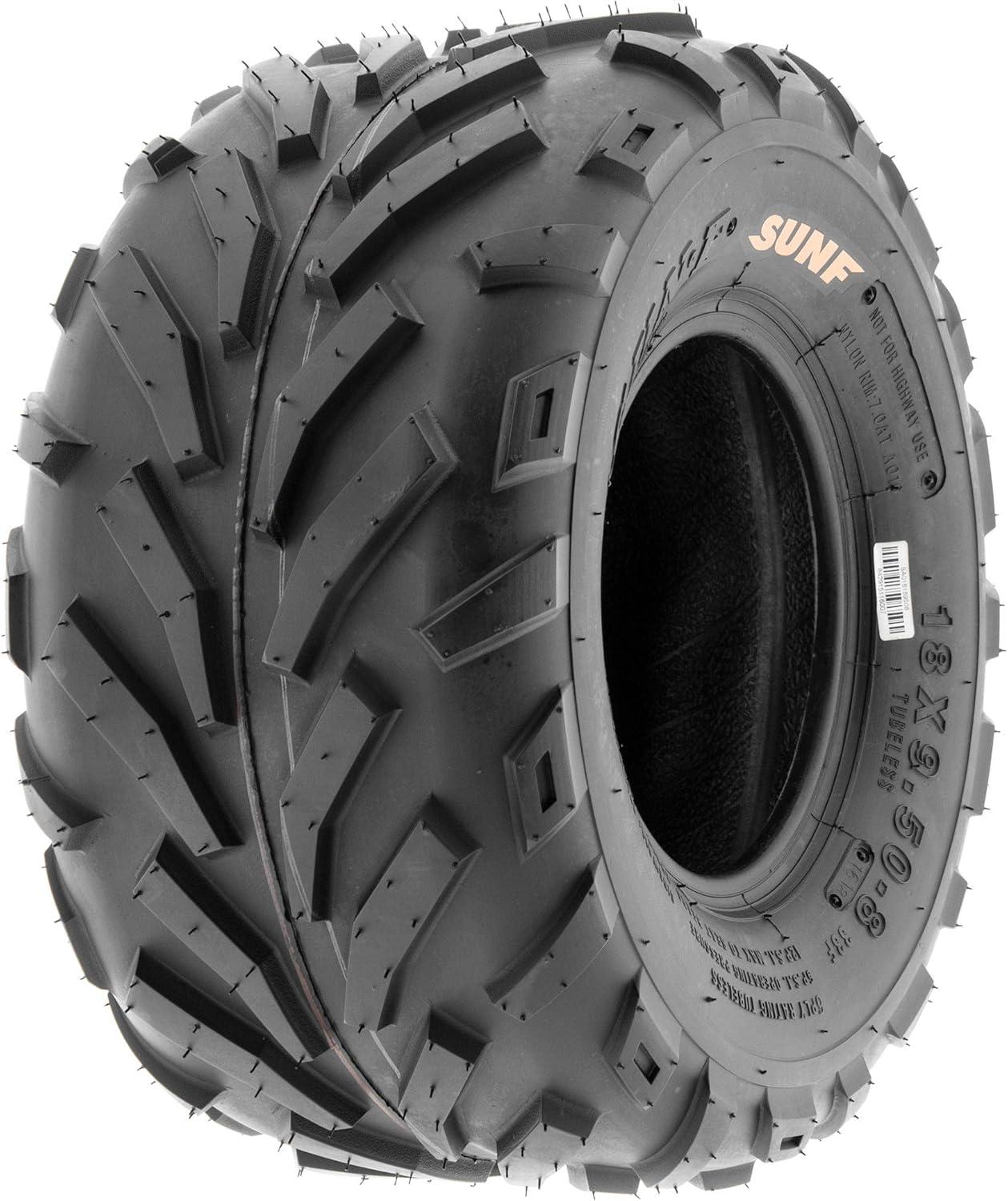 imageSunF 18x958 ATV UTV Tire 18x95x8 VShaped 6 PR A016  PAIR of 2
