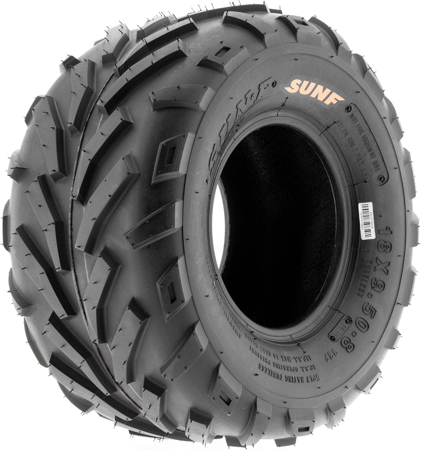 imageSunF 18x958 ATV UTV Tire 18x95x8 VShaped 6 PR A016  PAIR of 2