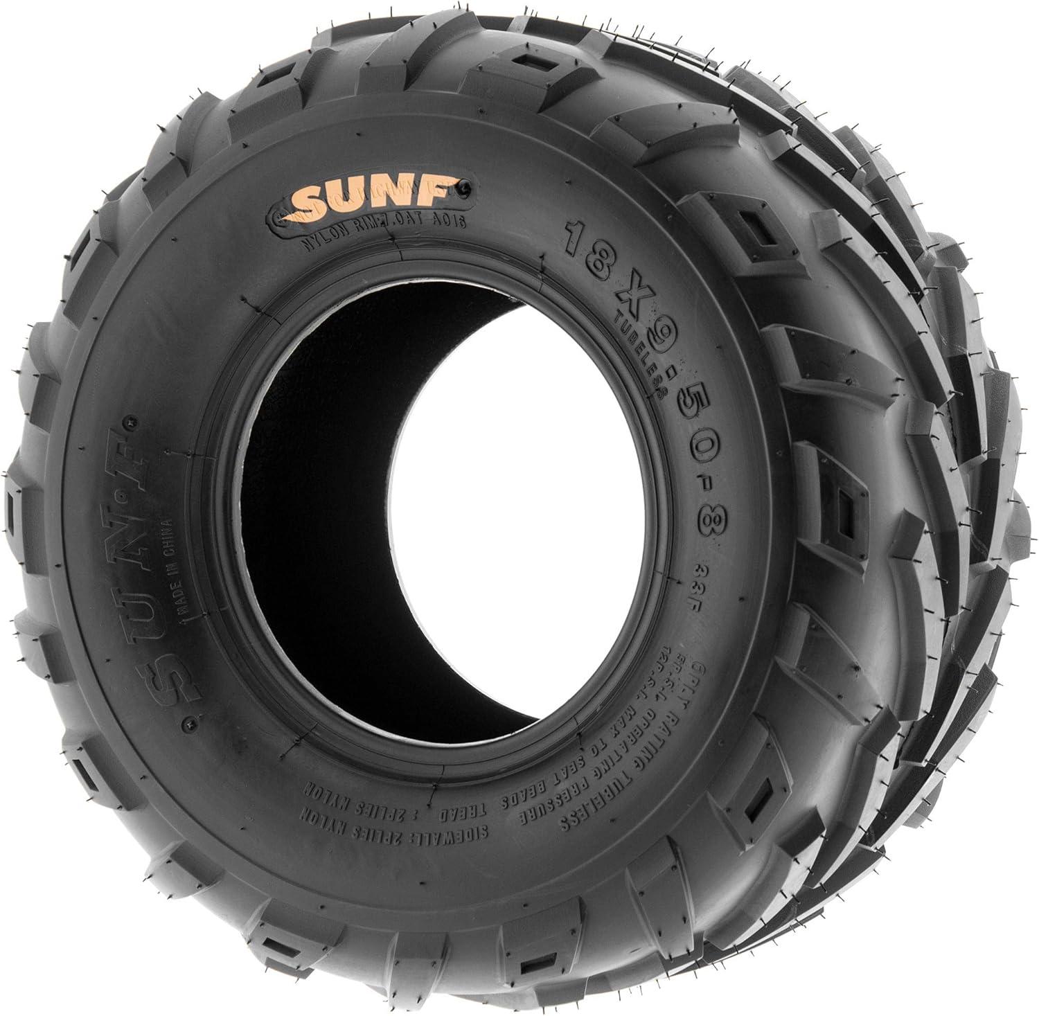 imageSunF 18x958 ATV UTV Tire 18x95x8 VShaped 6 PR A016  PAIR of 2