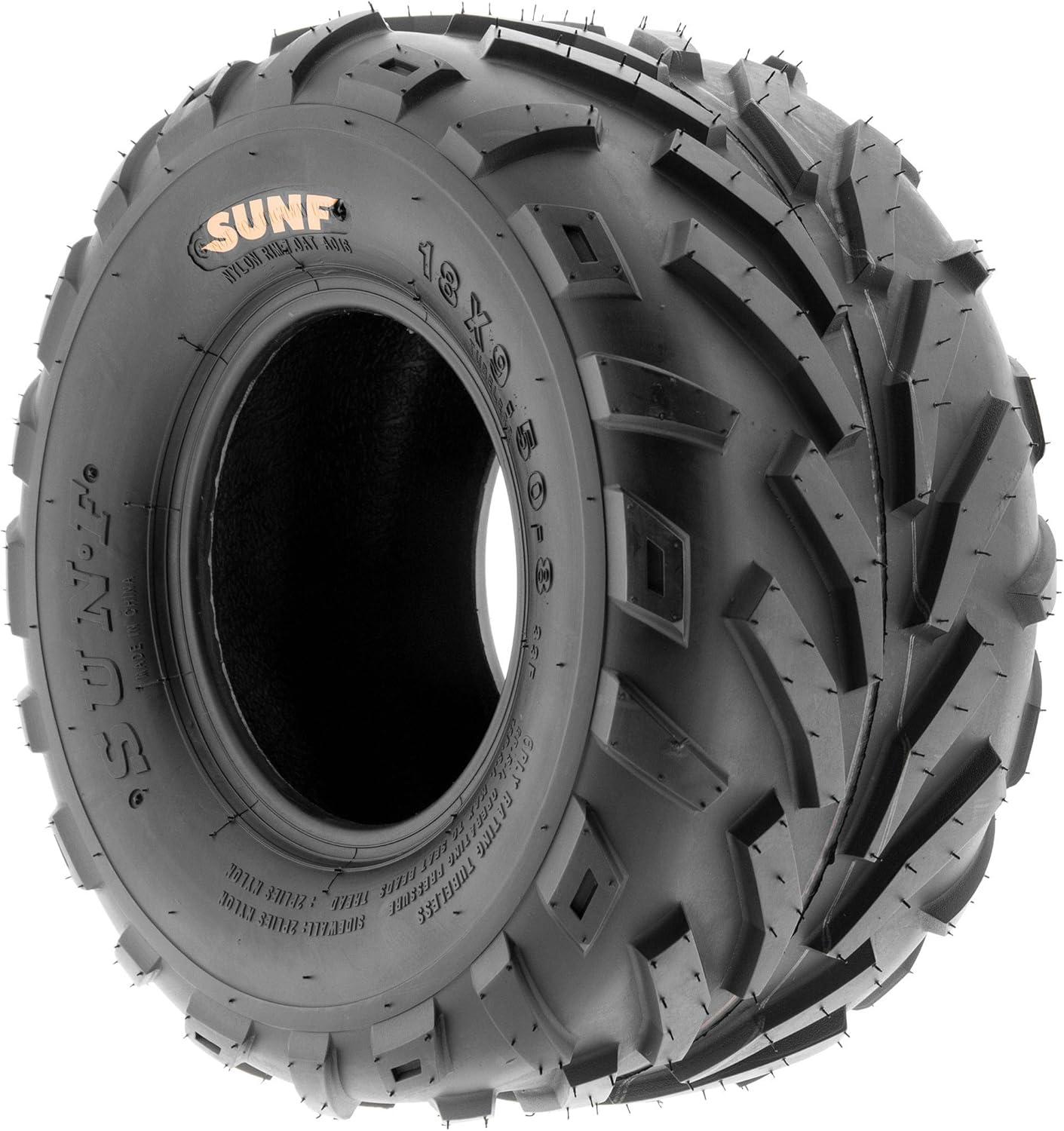 imageSunF 18x958 ATV UTV Tire 18x95x8 VShaped 6 PR A016  PAIR of 2