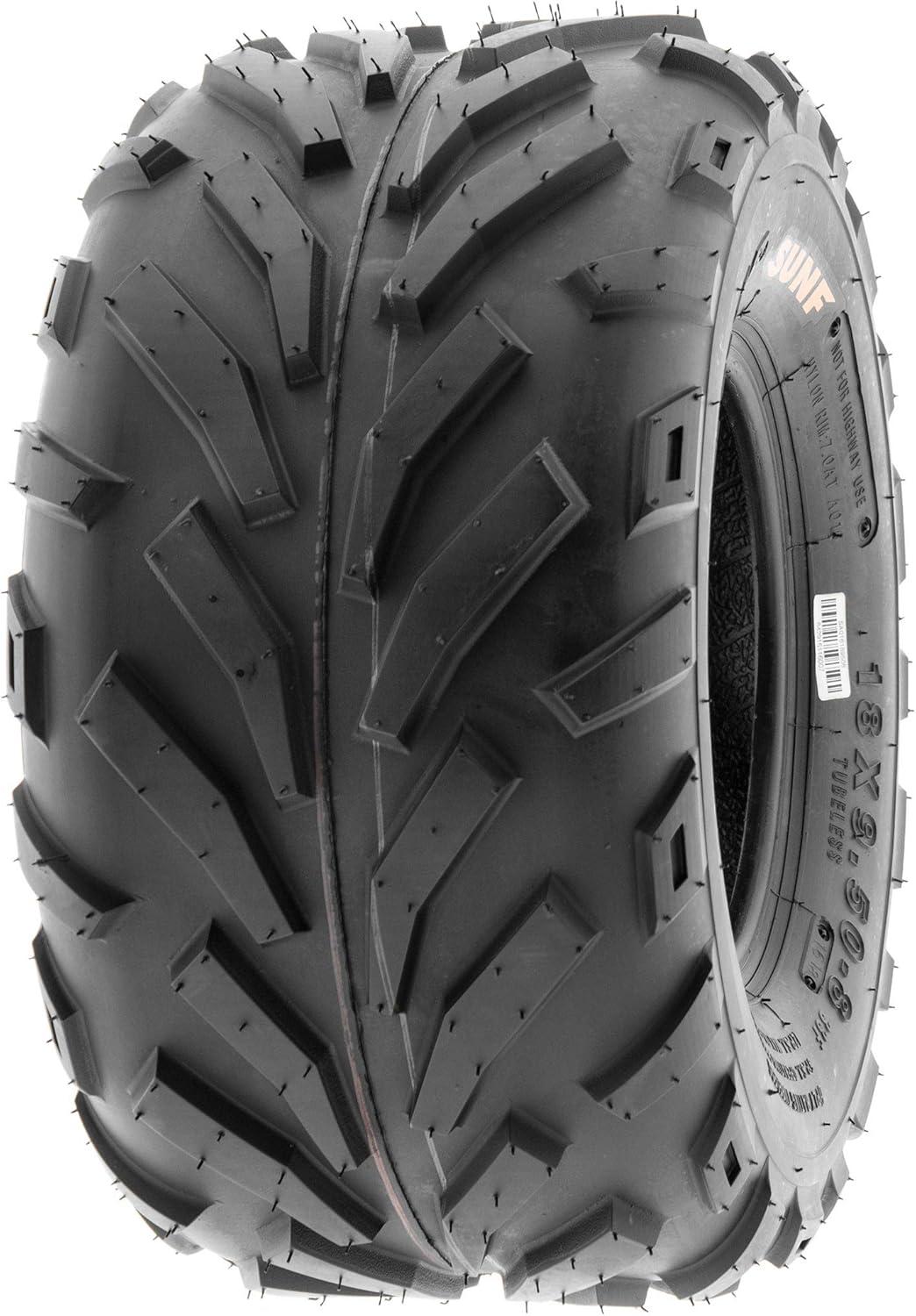 imageSunF 18x958 ATV UTV Tire 18x95x8 VShaped 6 PR A016  PAIR of 2