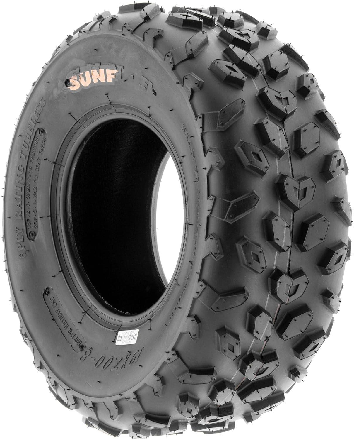 imageSunF 19x78 19x7x8 Light Weight ATV UTV Knobby Tire 6 PR Tubeless  A014