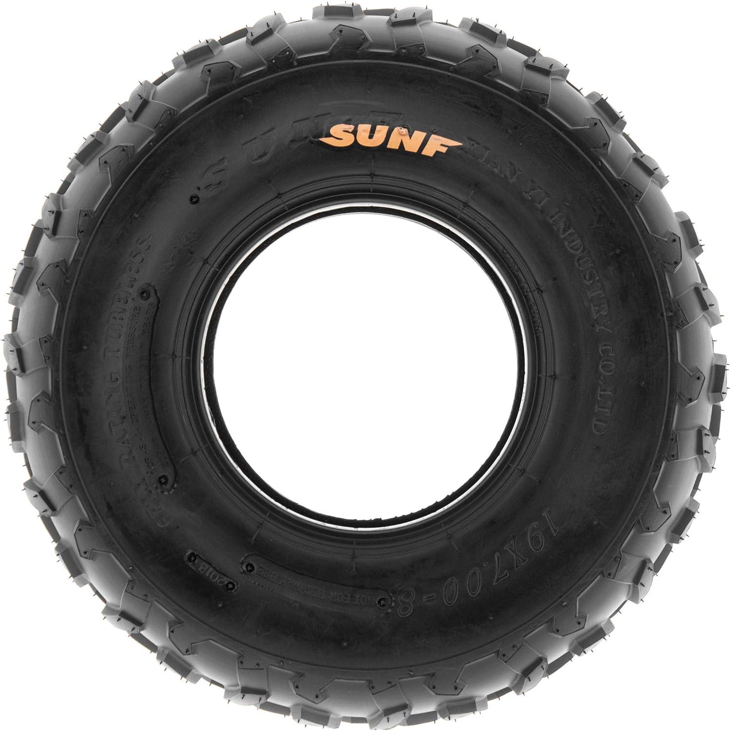 imageSunF 19x78 19x7x8 Light Weight ATV UTV Knobby Tire 6 PR Tubeless  A014