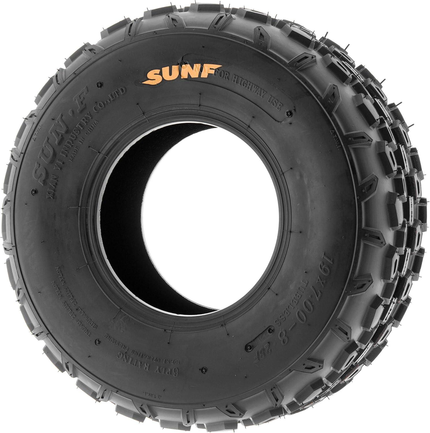 imageSunF 19x78 19x7x8 Light Weight ATV UTV Knobby Tire 6 PR Tubeless  A015