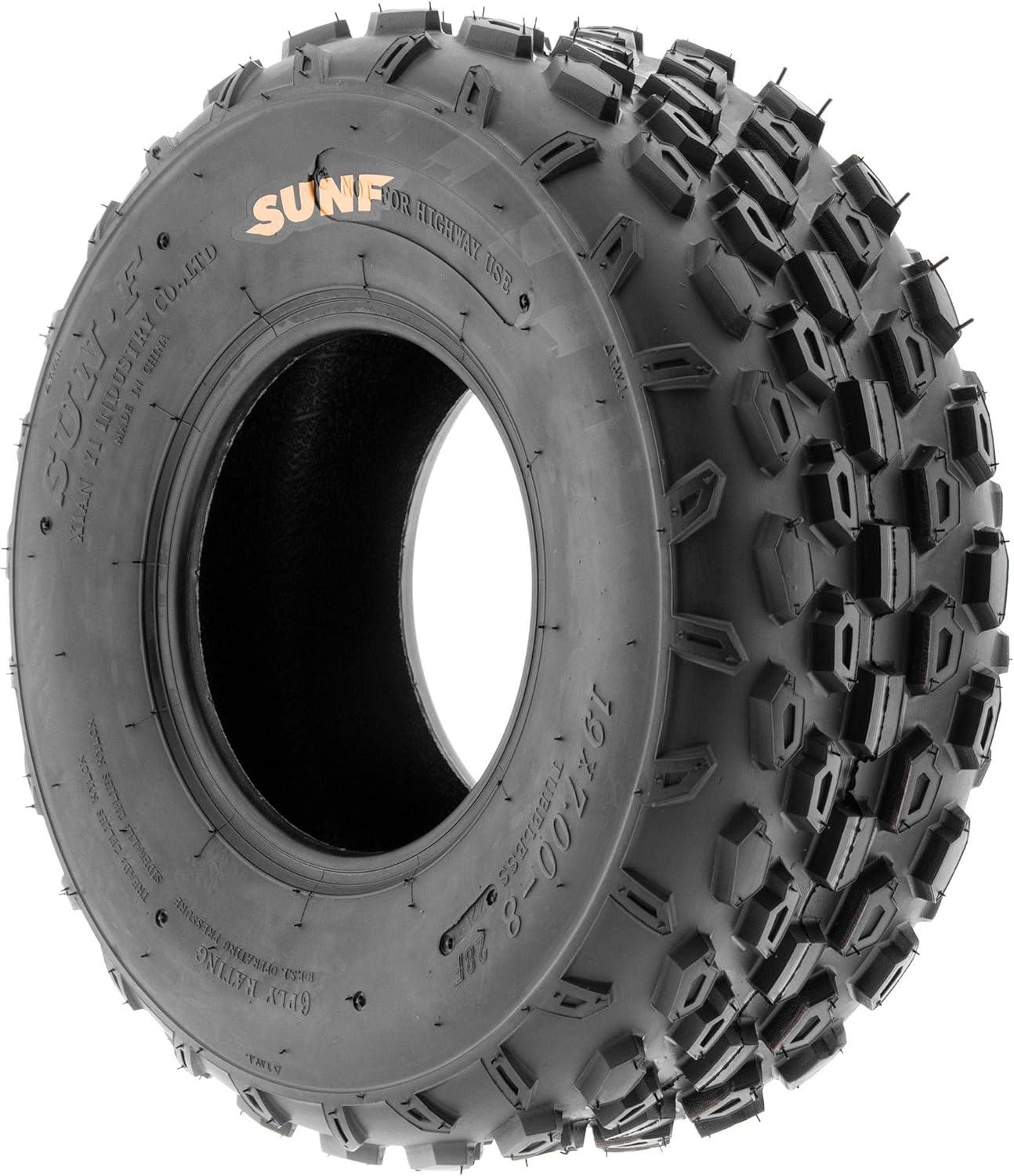 imageSunF 19x78 19x7x8 Light Weight ATV UTV Knobby Tire 6 PR Tubeless  A015