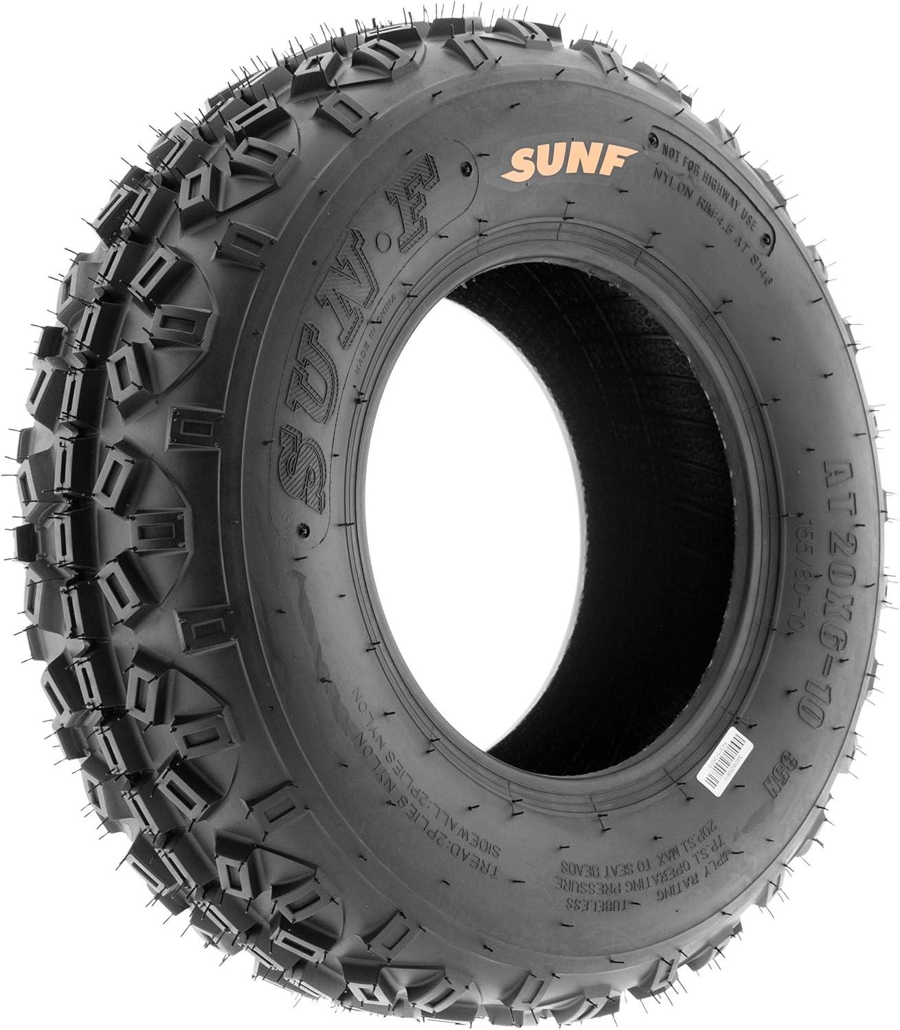 imageSunF 20x610 ATV UTV Tire 20x6x10 Knobby 6 PR A035  PAIR of 2