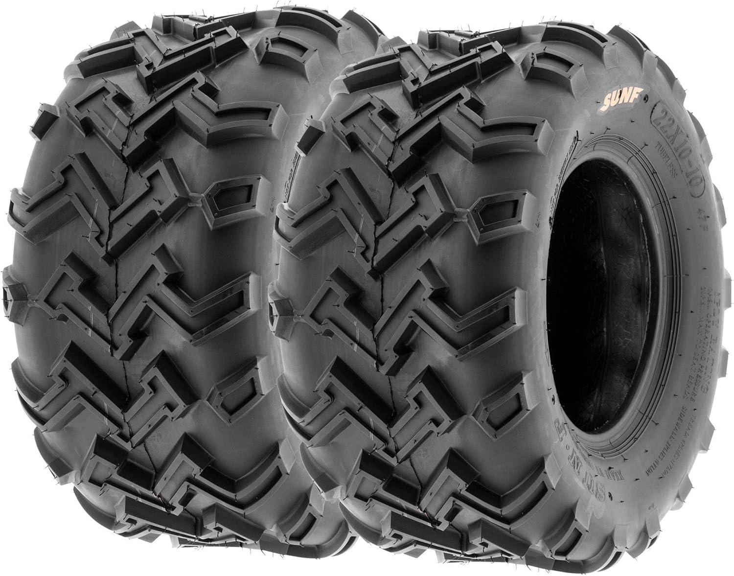 imageSunF 21x710 Front ampamp 22x1010 Rear 6 Ply ATVUTV Off Road Tires A001 Set Bundle of 421x710  22x1010