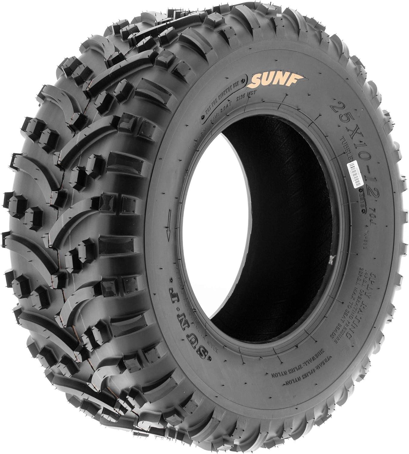 imageSunF 22x118 ATV UTV Tire 22x11x8 Knobby Tubeless PR A032  PAIR of 2