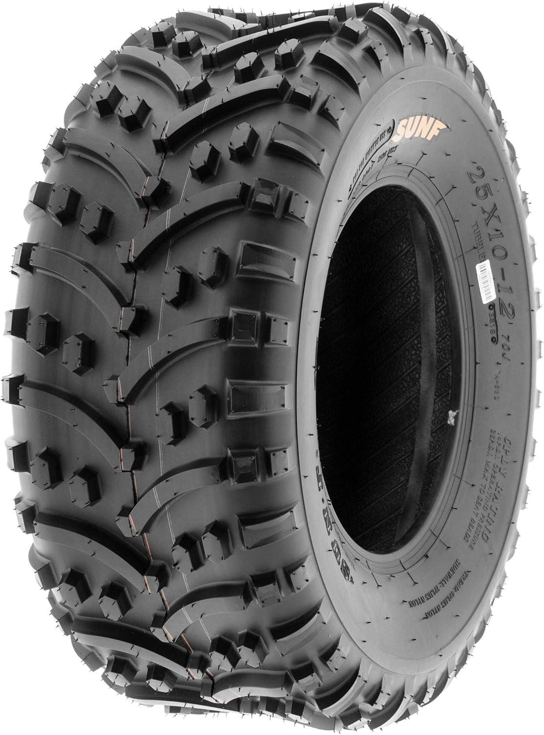 imageSunF 22x118 ATV UTV Tire 22x11x8 Knobby Tubeless PR A032  PAIR of 2