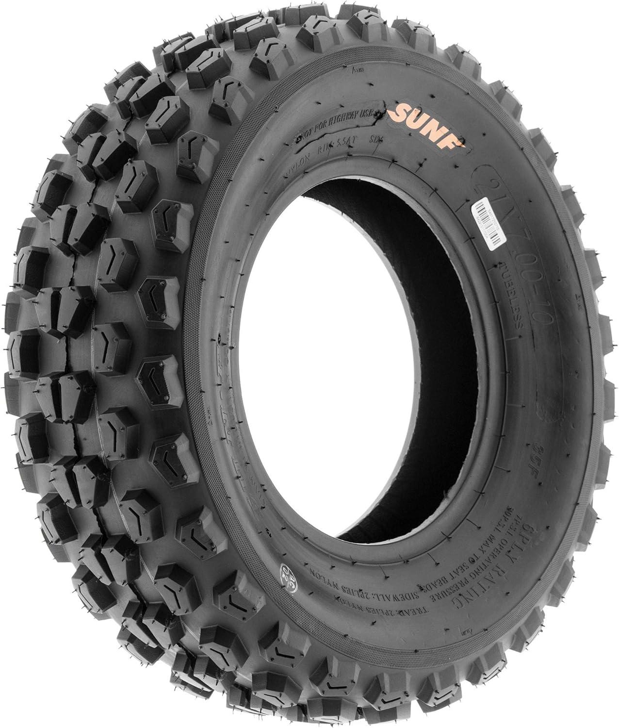imageSunF 22x710 ATV UTV Knobby Tire 22x7x10 Replacement 6 PR A017  PAIR of 2