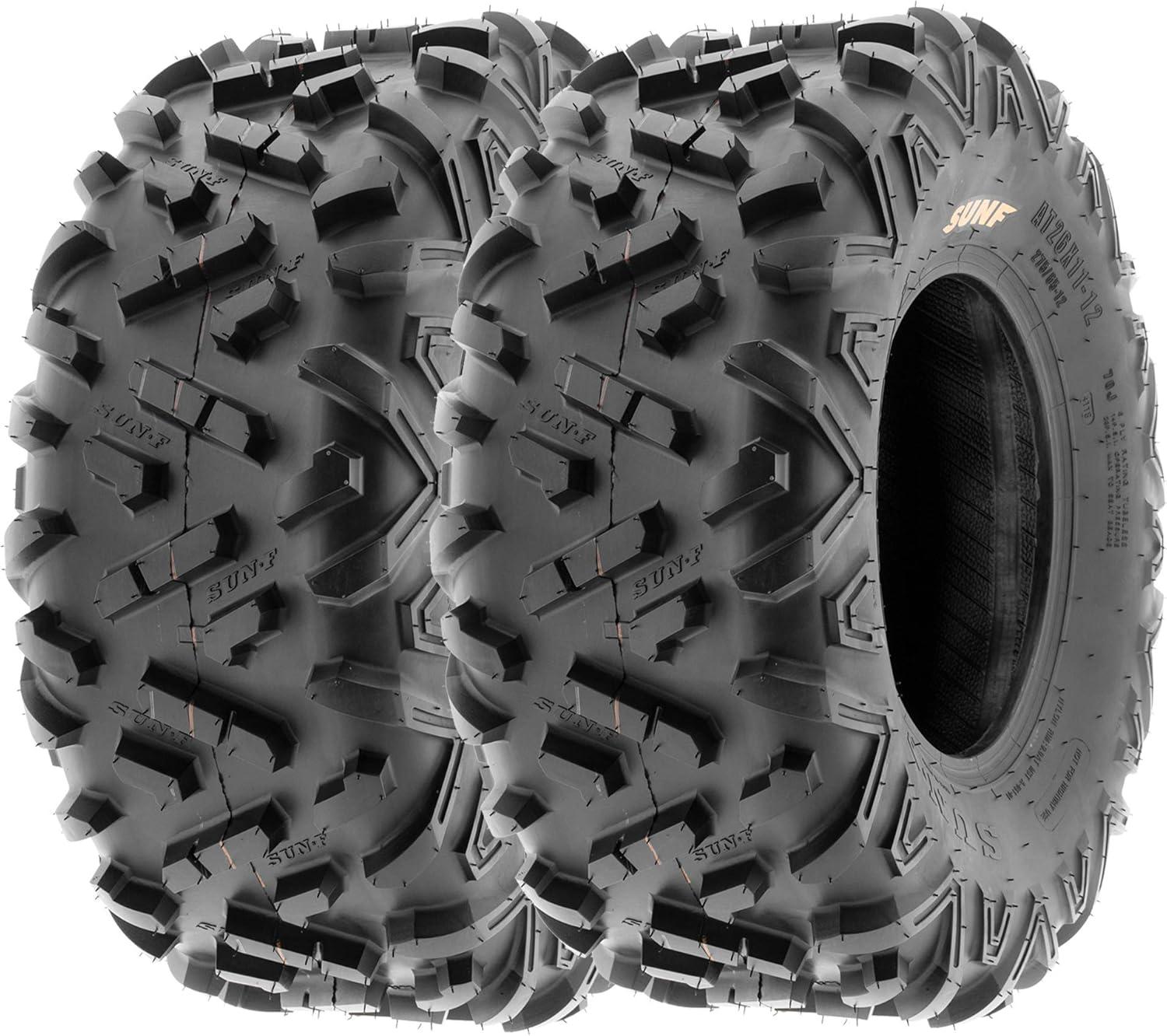 imageSunF 22x711 22x109 All Terrain Tires ATV UTV 6 PR POWER II A051  BUNDLE