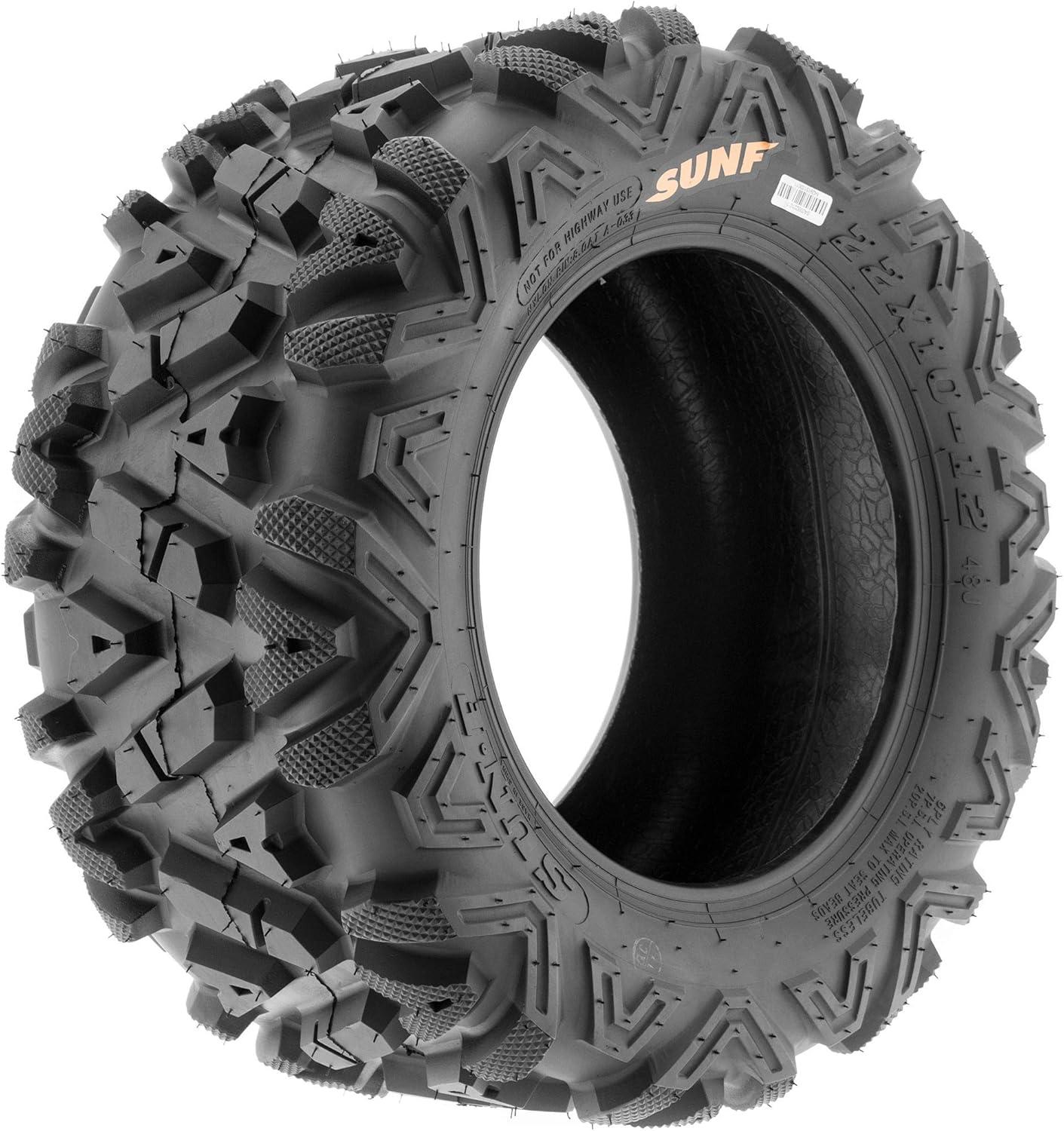 imageSunF 24x1012 ATV UTV 24x10x12 All Terrain Tires 6 PR A033 POWER I  PAIR of 2