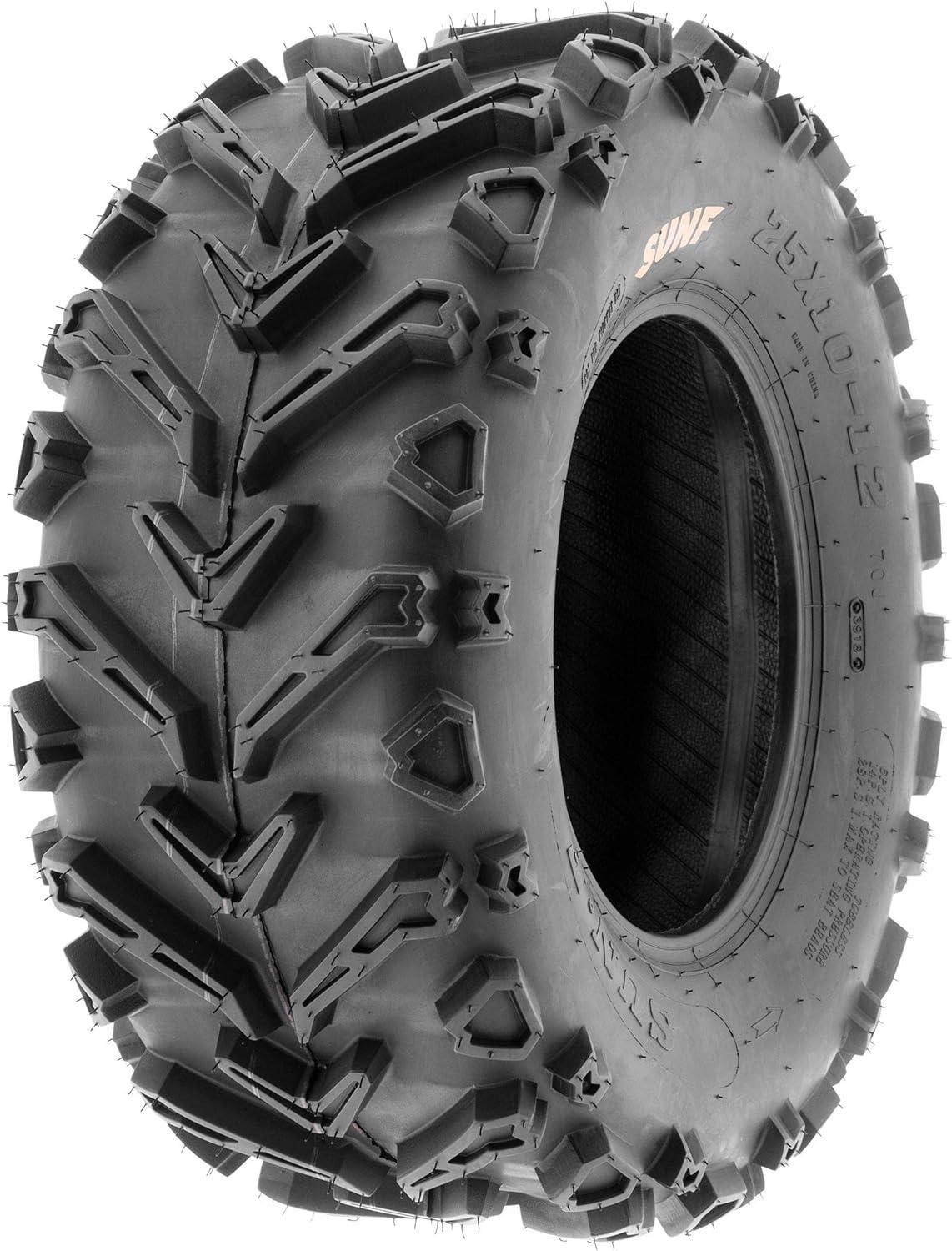 imageSunF 24x1012 ATV UTV Muddy Tire 24x10x12 Mud Hardpack 6 PR A041  PAIR of 2