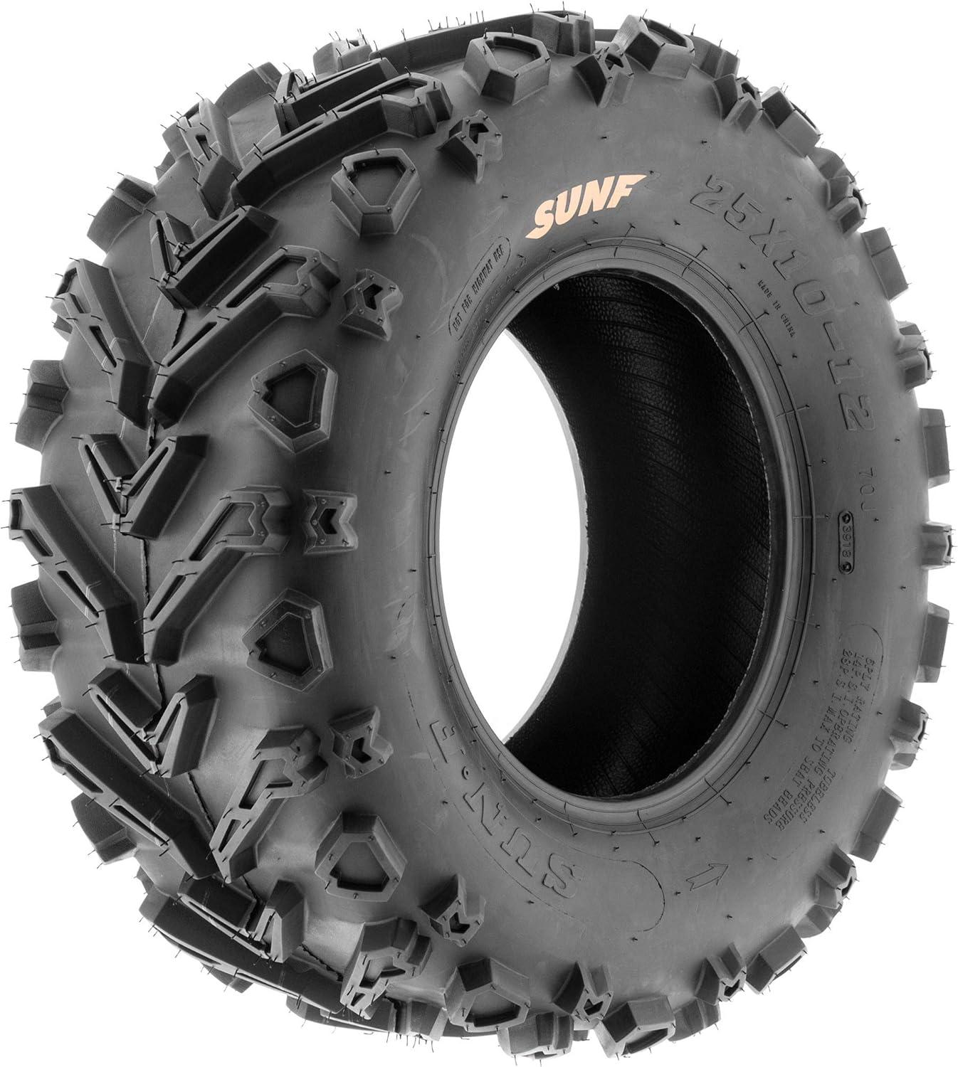 imageSunF 24x1012 ATV UTV Muddy Tire 24x10x12 Mud Hardpack 6 PR A041  PAIR of 2