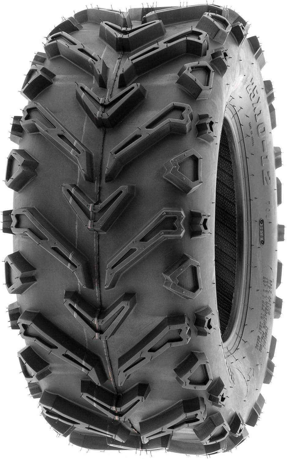 imageSunF 24x1012 ATV UTV Muddy Tire 24x10x12 Mud Hardpack 6 PR A041  PAIR of 2