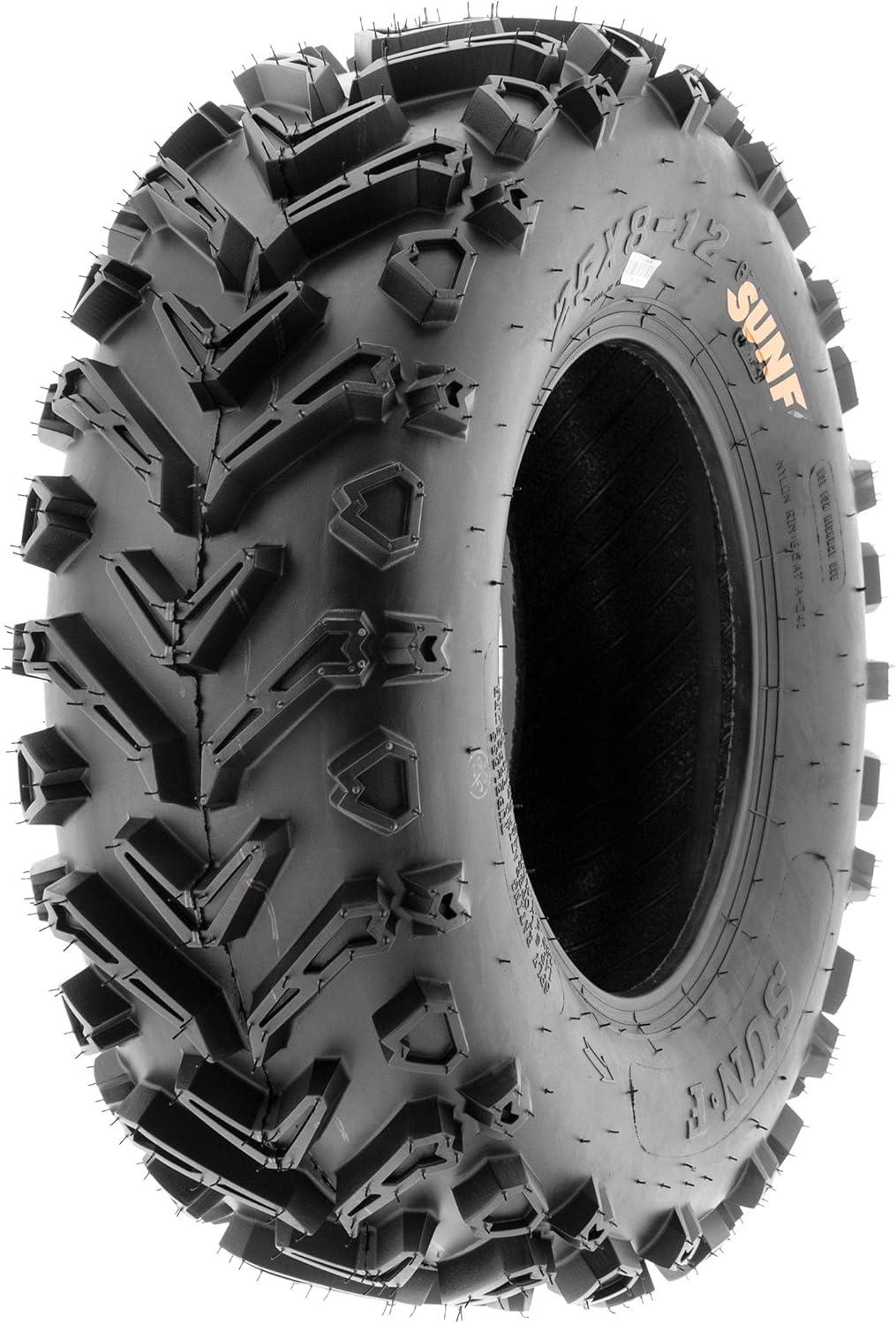 imageSunF 24x812 ATV UTV Muddy Tire 24x8x12 Mud Hardpack 6 PR A041  PAIR of 2