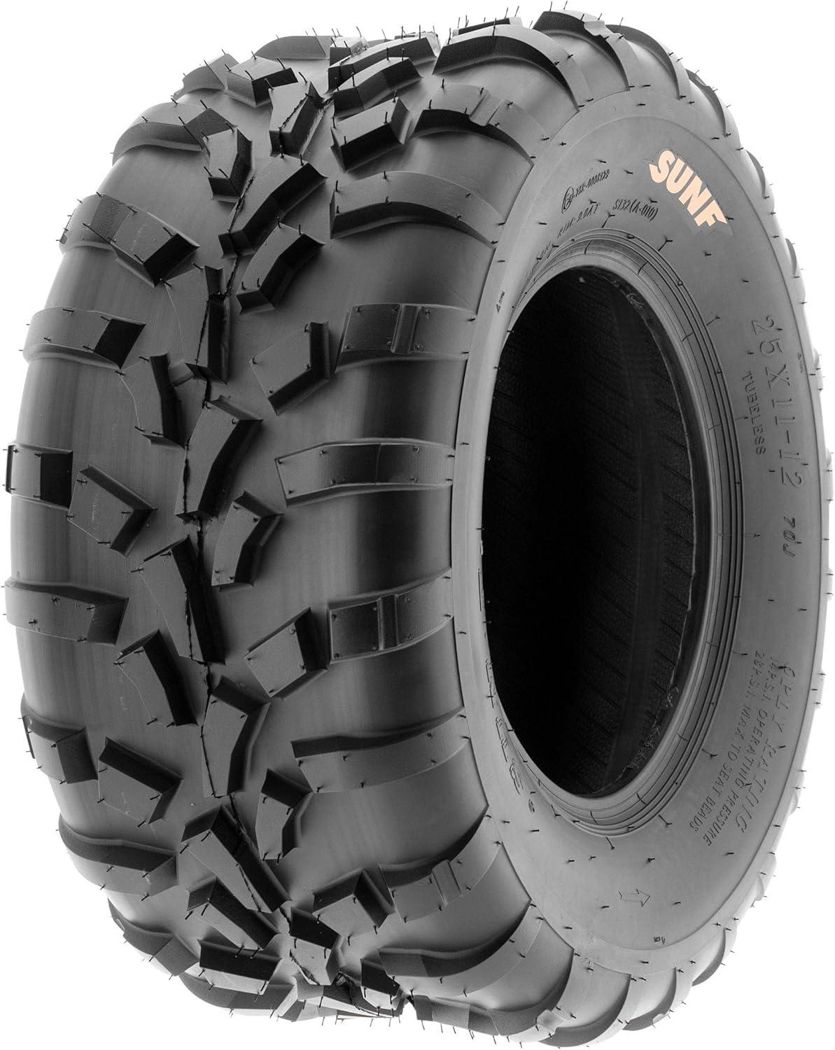 imageSunF 25x1110 ATV UTV Tire 25x11x10 Race Trail Sport 6 PR A010  PAIR of 2