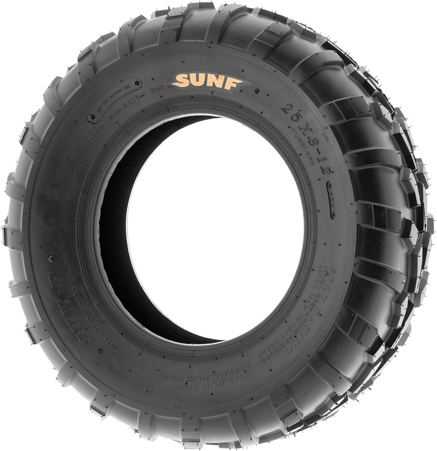 imageSunF 25x1112 25x11x12 ATVUTV OffRoad Tire 6PR Directional Knobby Tread  A01025x812