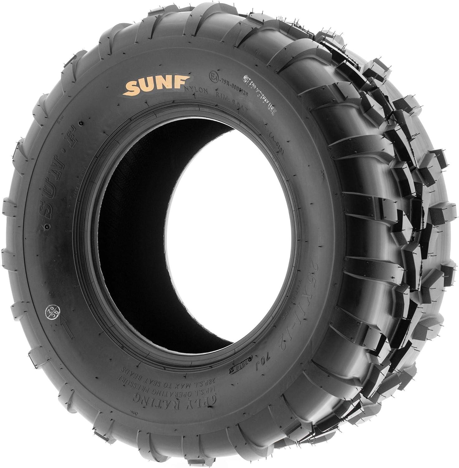 imageSunF 25x1112 25x11x12 Race Trail Sport ATV UTV Tire 6 PR Tubeless  A010