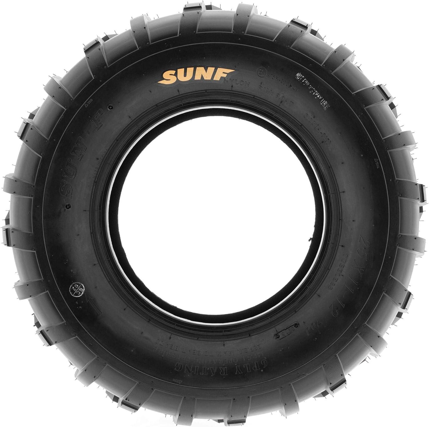 imageSunF 25x1112 25x11x12 Race Trail Sport ATV UTV Tire 6 PR Tubeless  A010