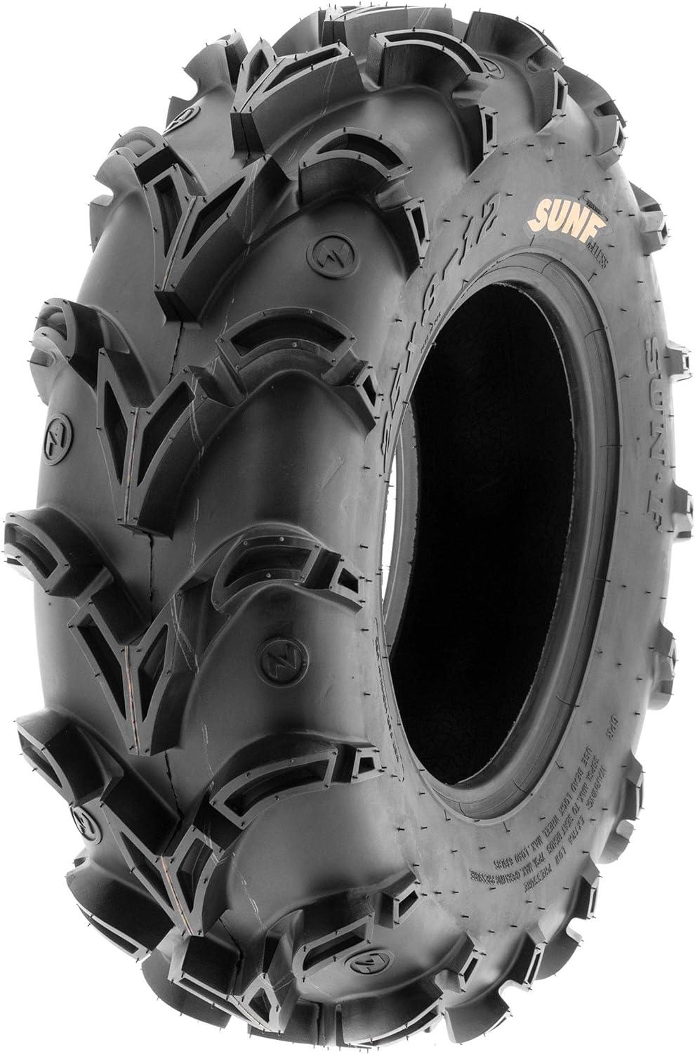 imageSunF 27x1012 ATV UTV Muddy Tire 27x10x12 Mud vshape 6 PR A050  PAIR of 2