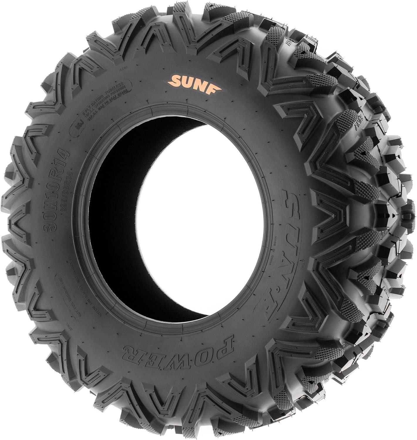 imageSunF 30x10R14 30x10x14 All Terrain Tire ATV UTV 8 PR Tubeless  A033 POWER I