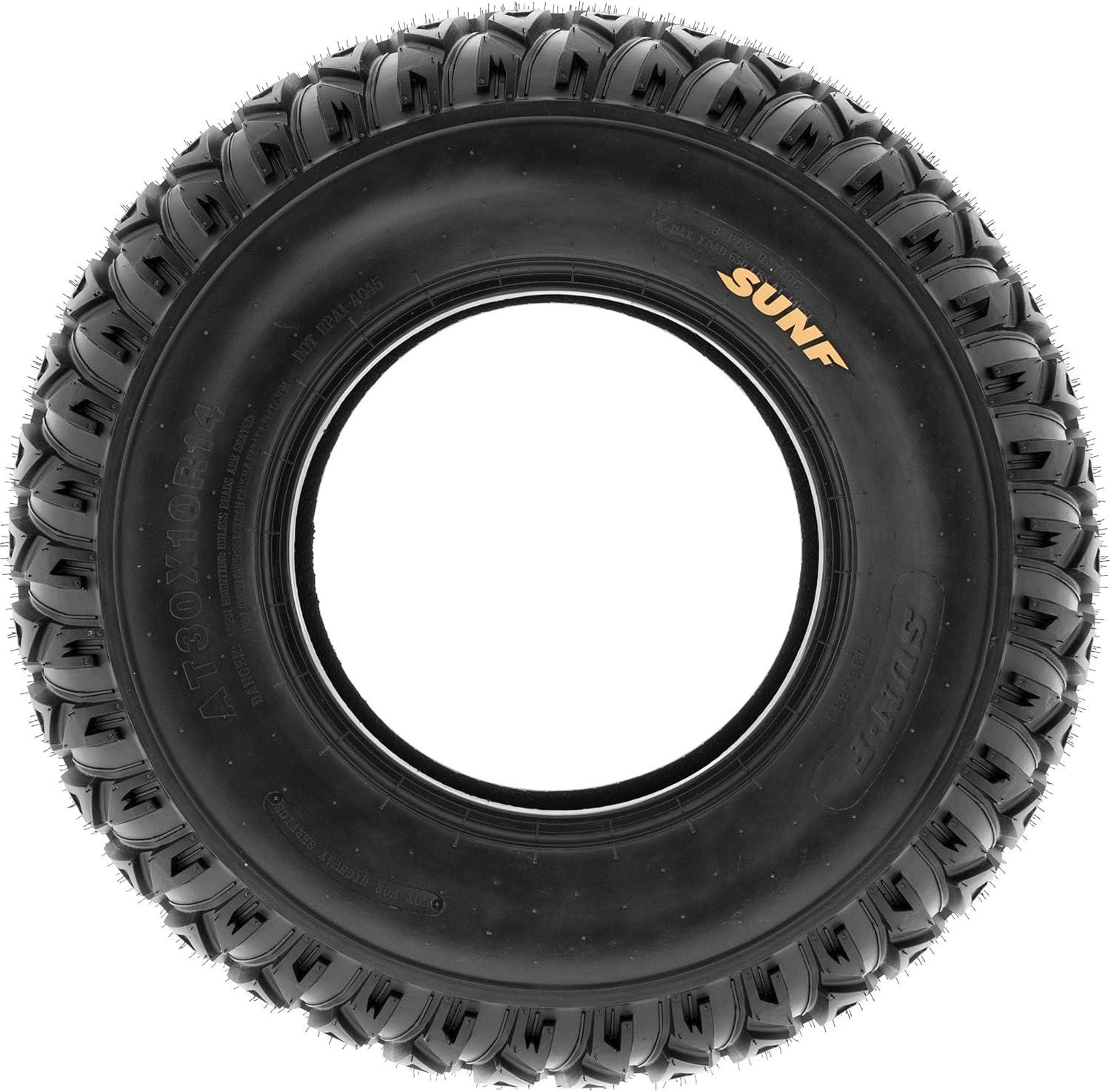 imageSunF 30x10R14 30x10x14 Loose Over Hardpack ATV UTV Tire 8 PR Tubeless  A045