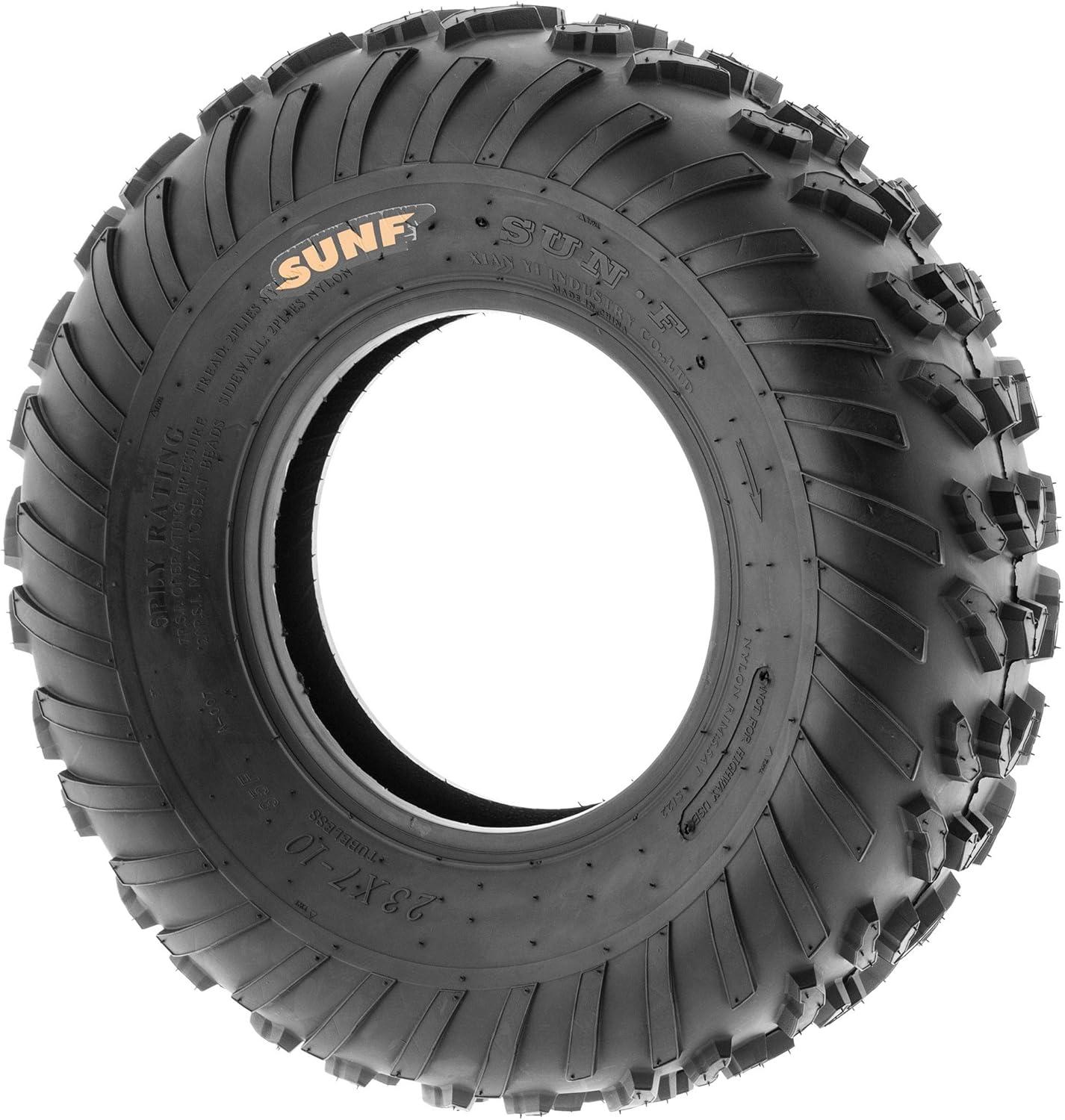 imageSunF A007 ATV GoKart Sport Tire 18x774 PR Directional Knobby Tread23x710