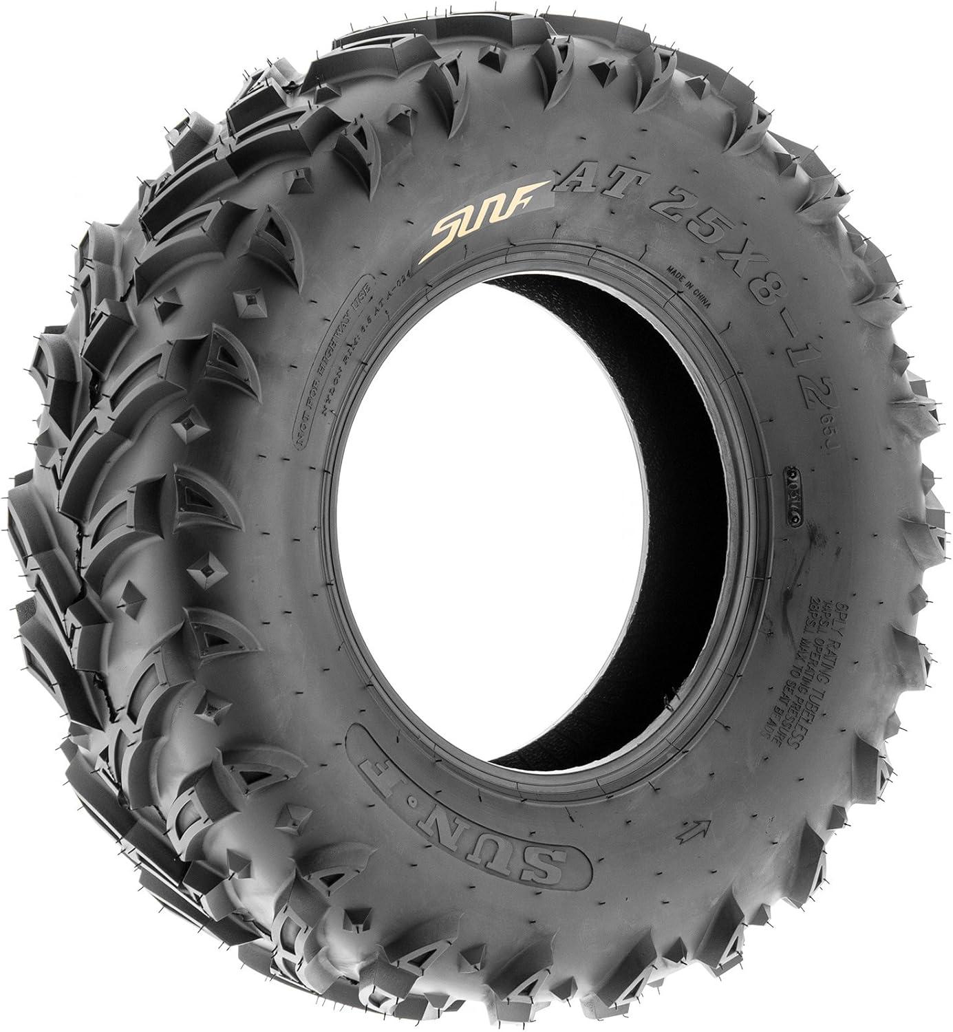 imageSunF A024 25x812 ATV UTV MudTrail Tire 6PR25x812