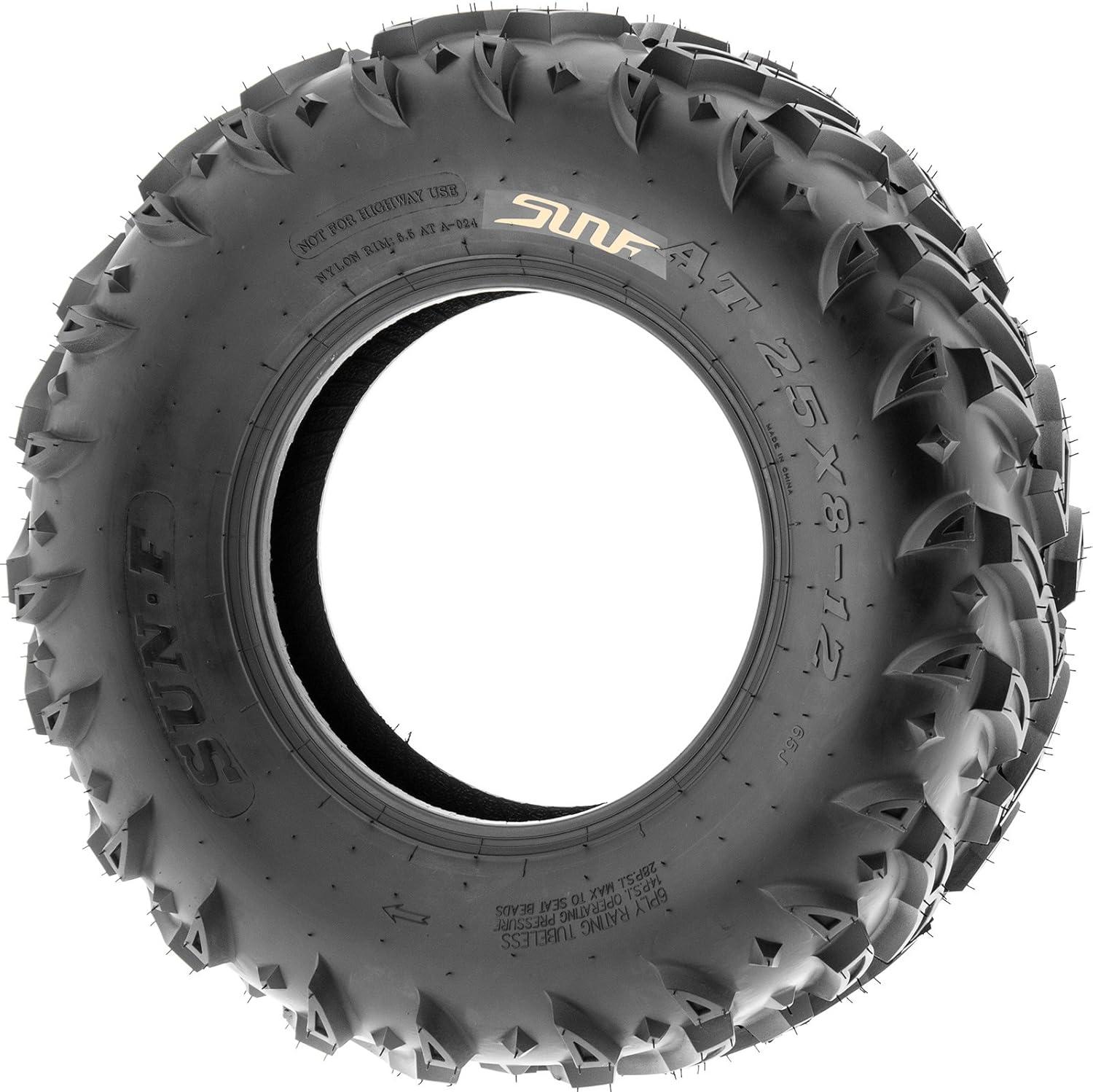 imageSunF A024 25x812 ATV UTV MudTrail Tire 6PR25x812
