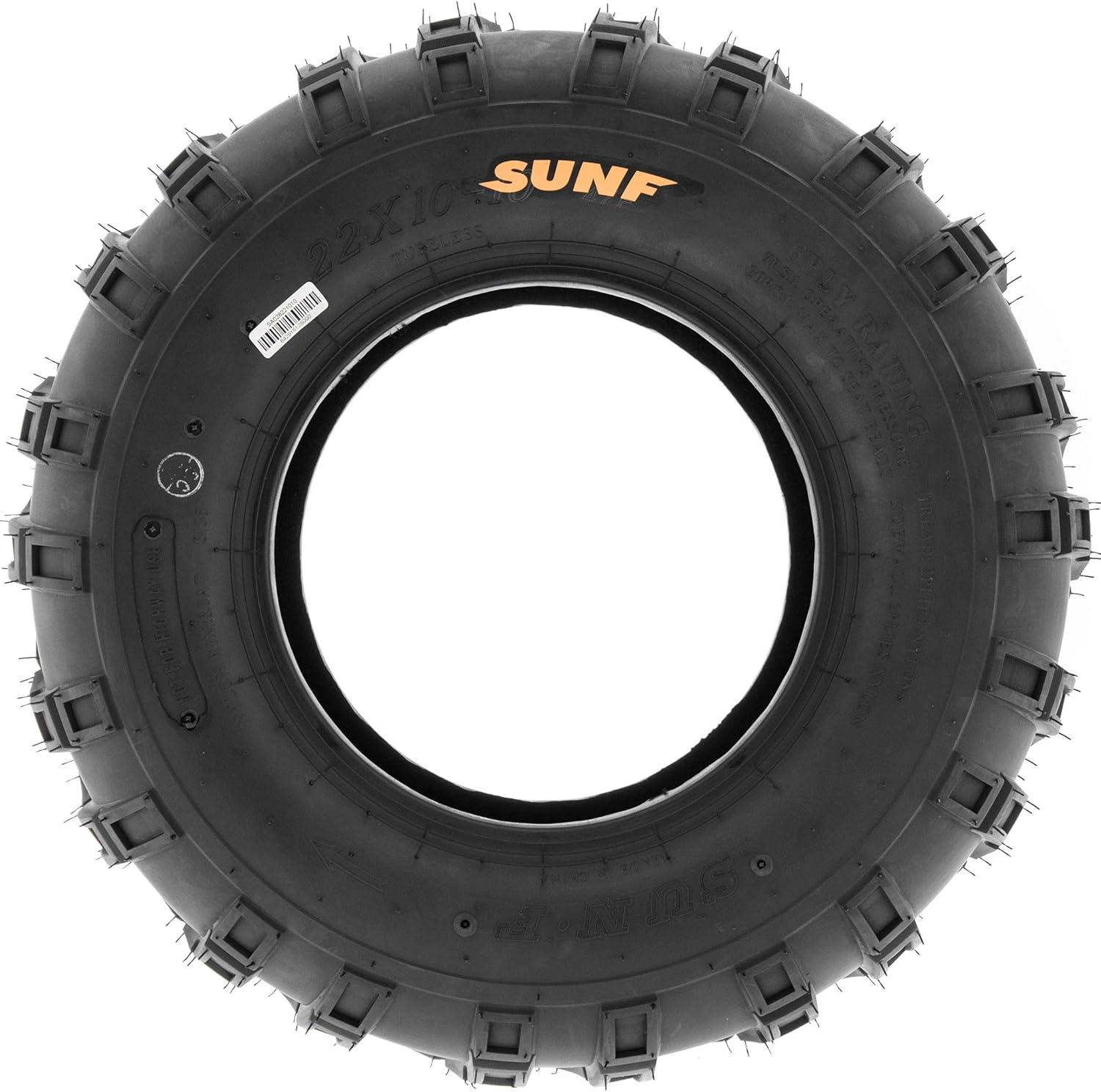imageSunF A028 OffRoad ATV UTV Mud Tires 23x710 Front ampamp 23x1010 Rear 6 PR Tubeless Set of 4