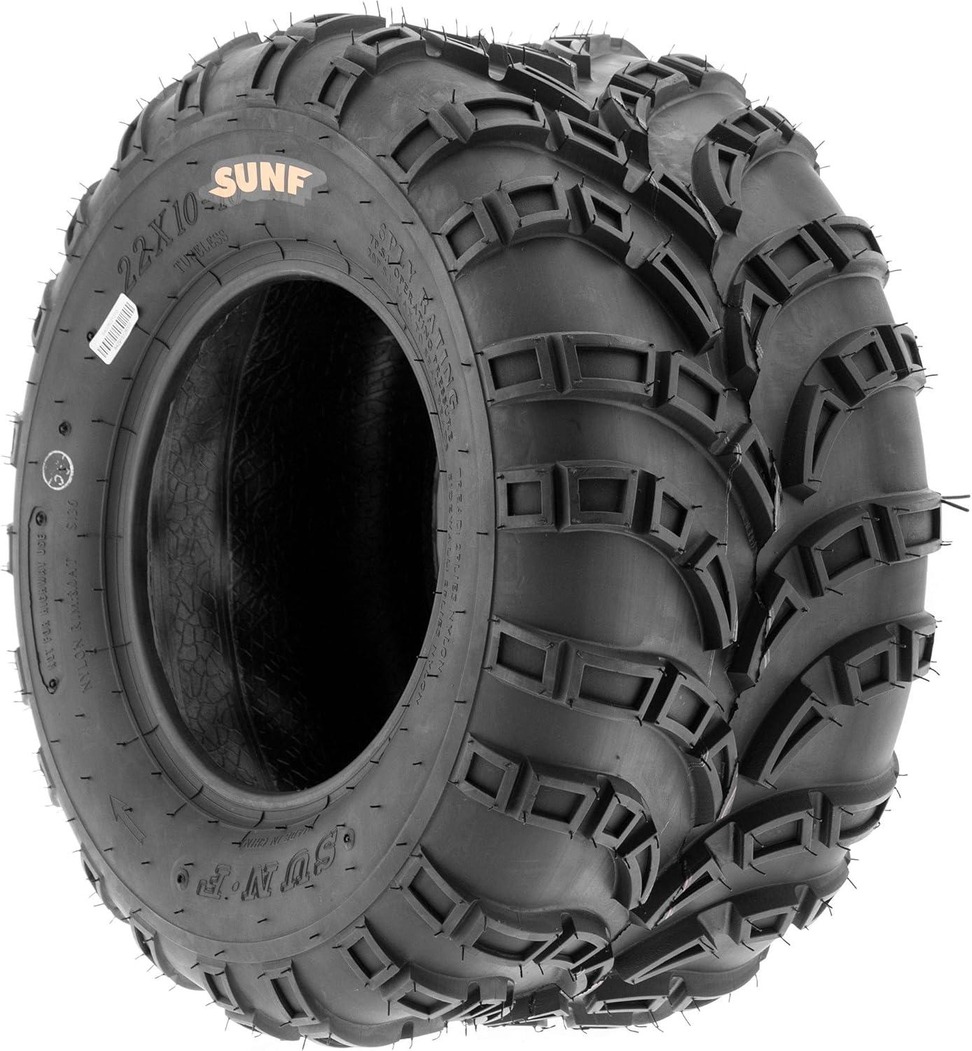 imageSunF A028 OffRoad ATV UTV Mud Tires 23x710 Front ampamp 23x1010 Rear 6 PR Tubeless Set of 4