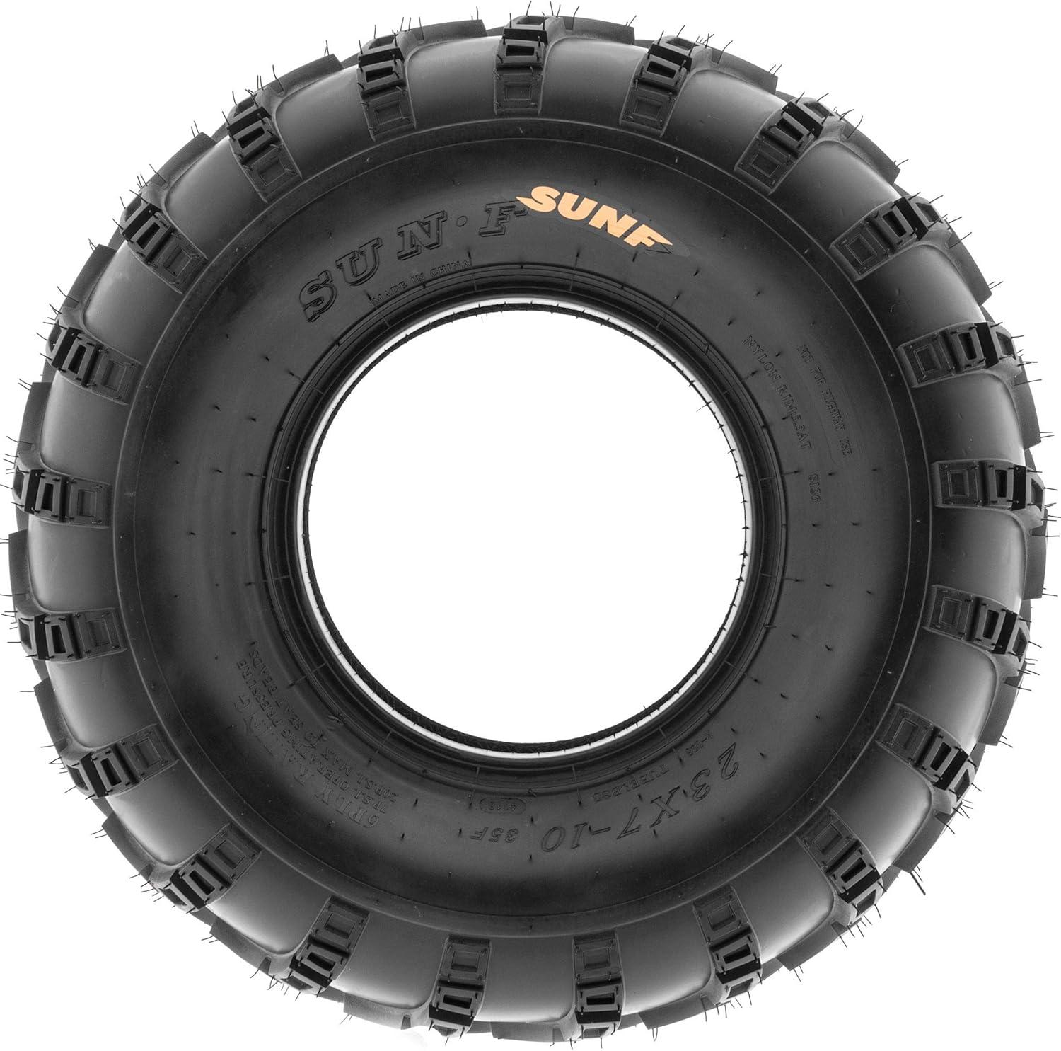imageSunF A028 OffRoad ATV UTV Mud Tires 23x710 Front ampamp 23x1010 Rear 6 PR Tubeless Set of 4
