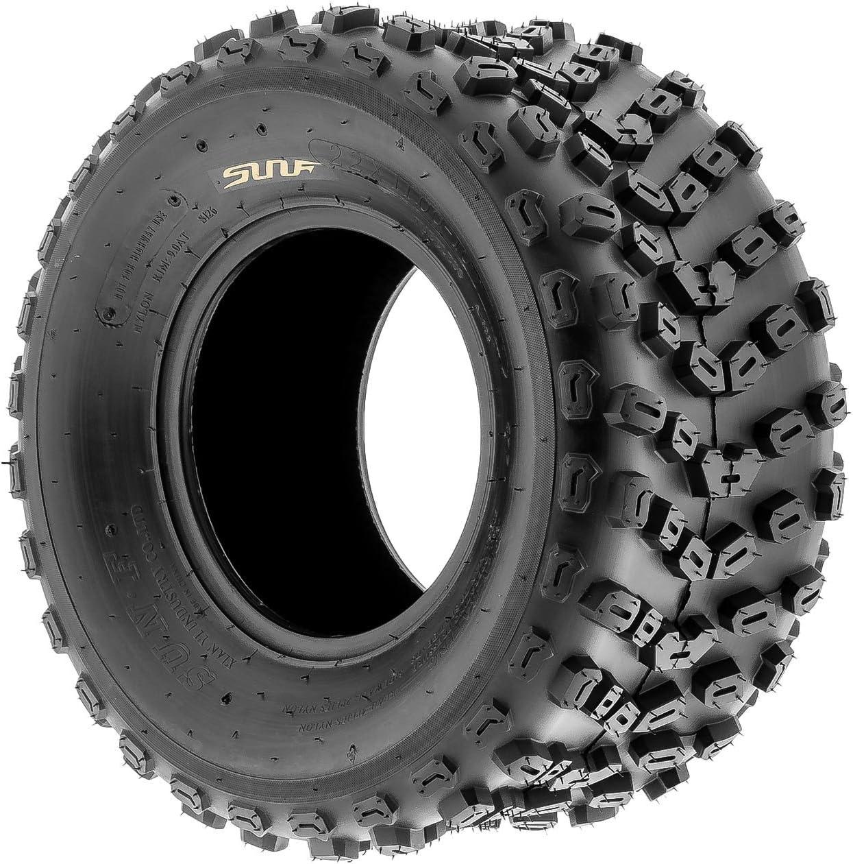 imageSunF Full Set Sport ATV UTV A017 AT 22x710 Front ampamp A005 XC 22x1110 Rear Knobby Tires 6 PR Tubeless22x710  22x1110