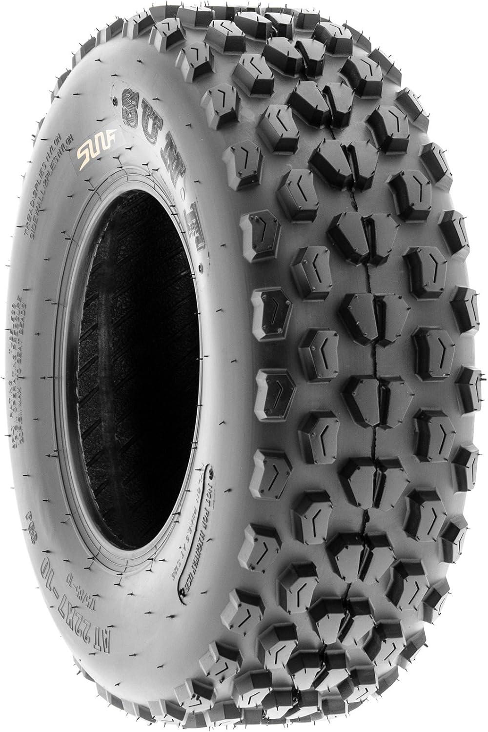 imageSunF Full Set Sport ATV UTV A017 AT 22x710 Front ampamp A005 XC 22x1110 Rear Knobby Tires 6 PR Tubeless22x710  22x1110