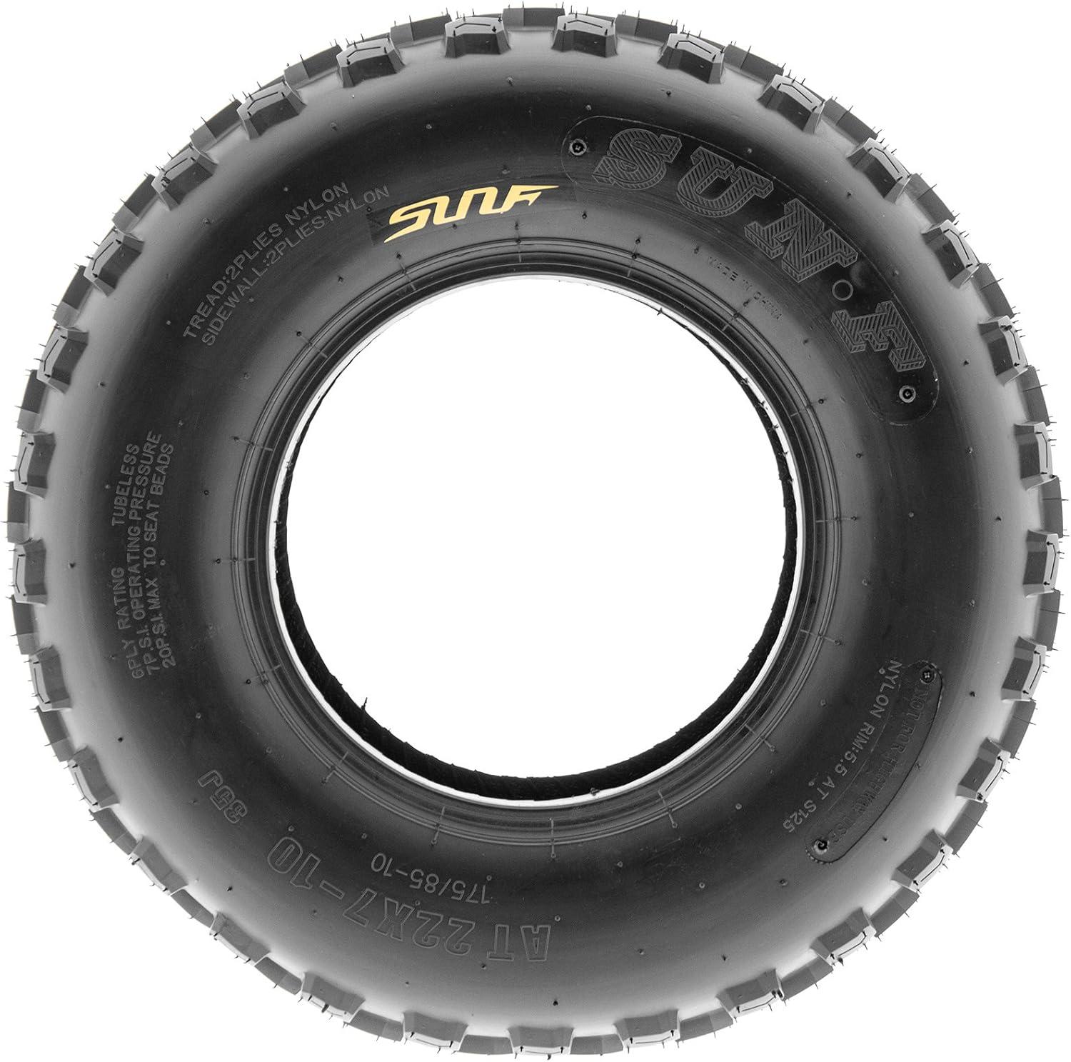 imageSunF Full Set Sport ATV UTV A017 AT 22x710 Front ampamp A005 XC 22x1110 Rear Knobby Tires 6 PR Tubeless22x710  22x1110