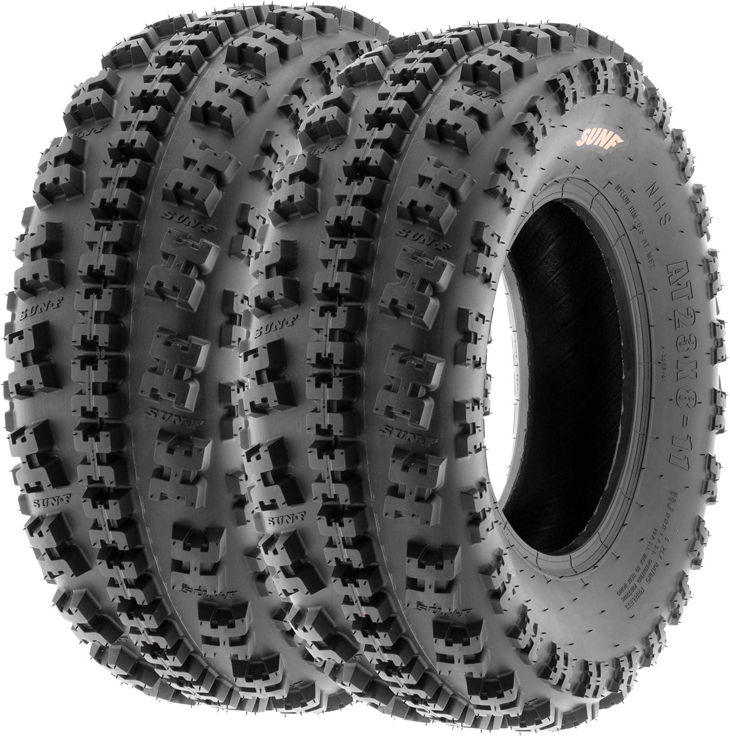 imageSunF XC 19x78 Front ampamp 18x1058 Rear ATV UTV Knobby Sport Tires 6 PR Tubeless A027 Set of 422x710  20x1010
