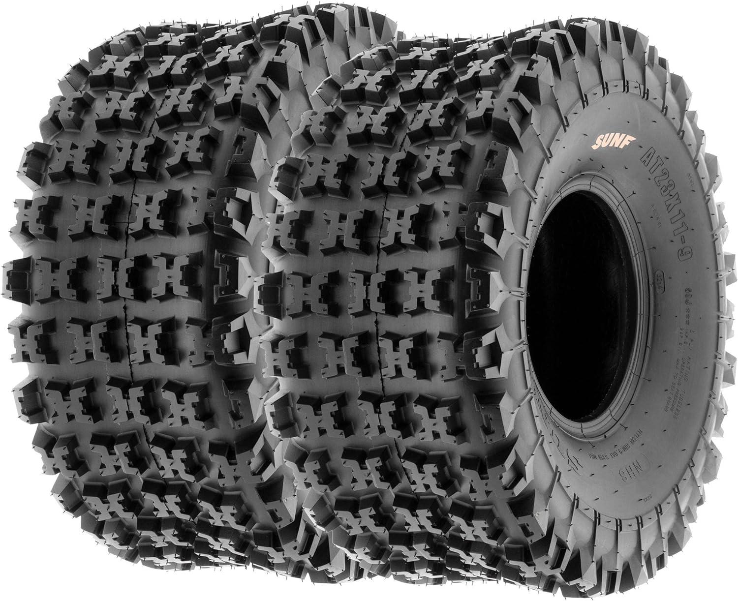 imageSunF XC 19x78 Front ampamp 18x1058 Rear ATV UTV Knobby Sport Tires 6 PR Tubeless A027 Set of 422x710  20x109