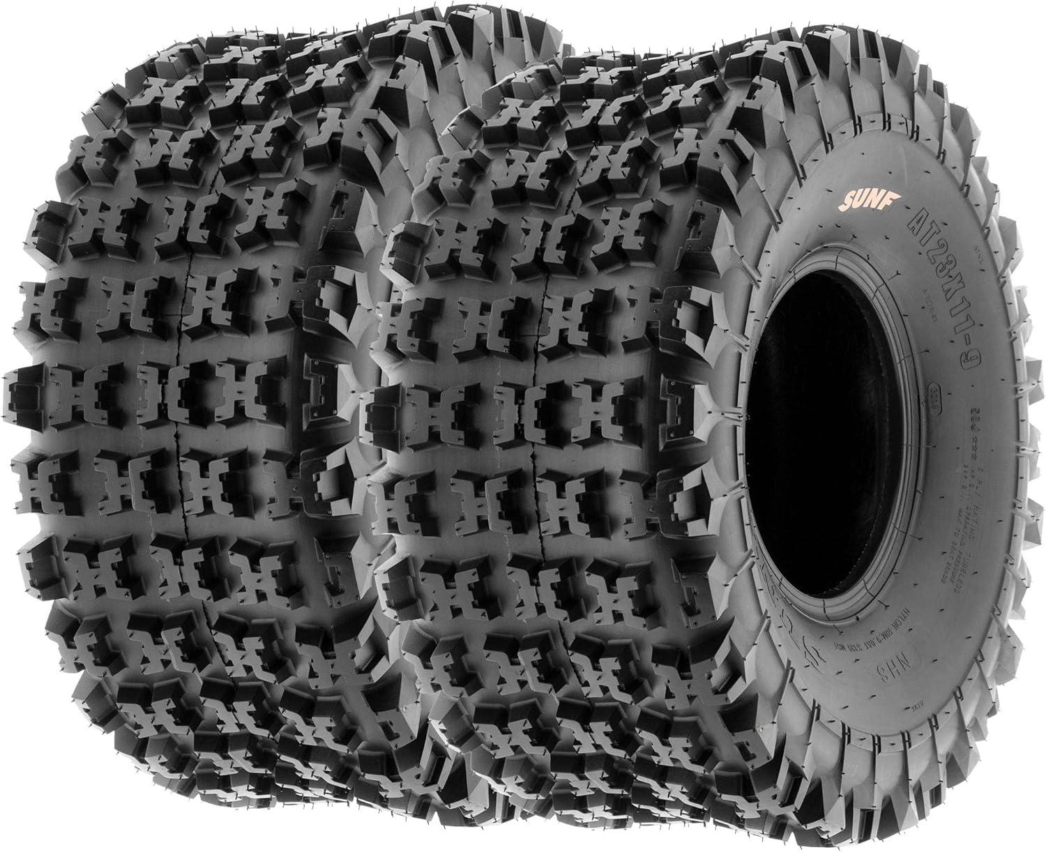 imageSunF XC 19x78 Front ampamp 18x1058 Rear ATV UTV Knobby Sport Tires 6 PR Tubeless A027 Set of 423x710  18x1058