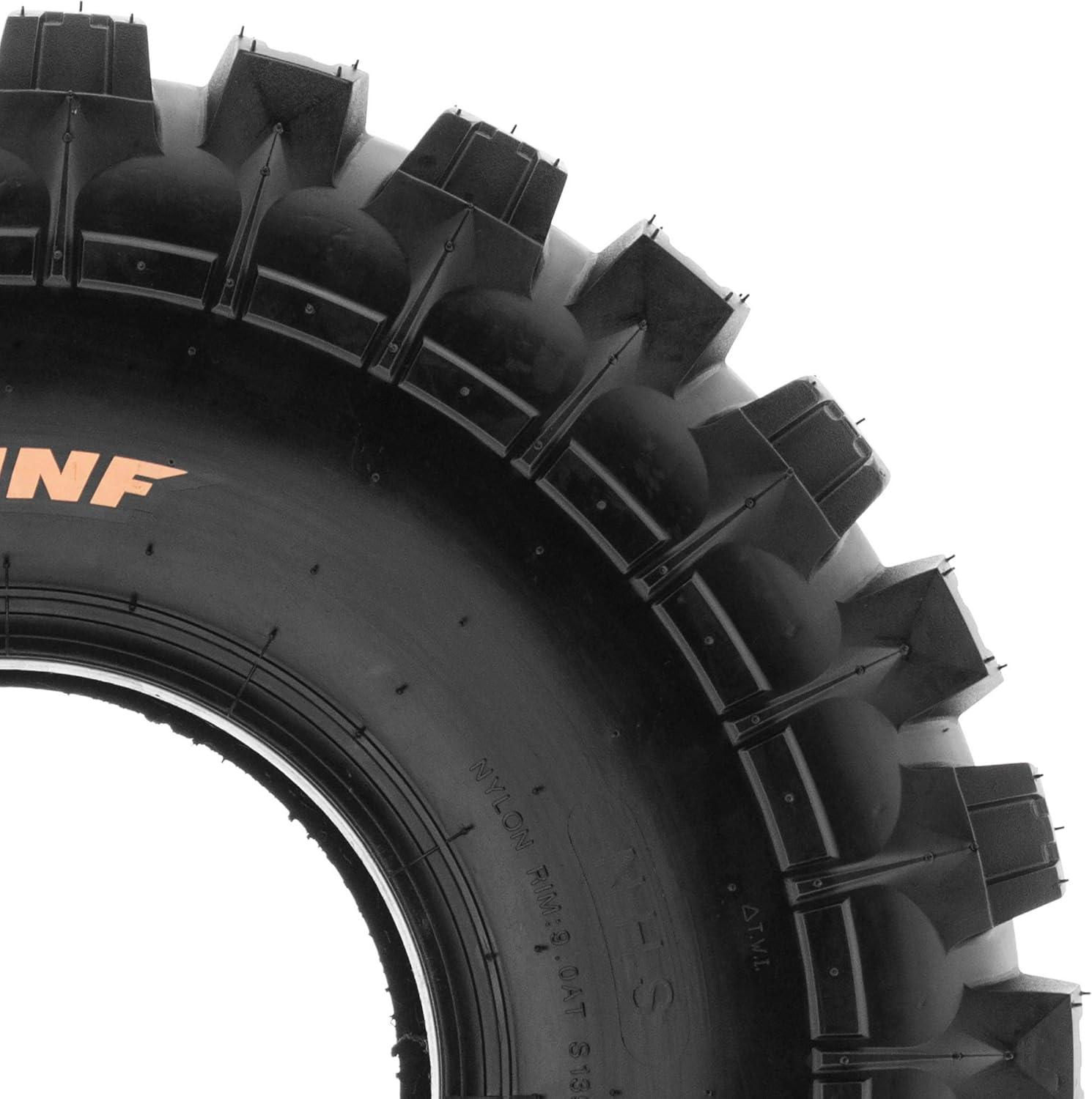 imageSunF XC ATV UTV Knobby Sport Tires 18x1058 265508 6 PR Tubeless A027 Set of 222x109