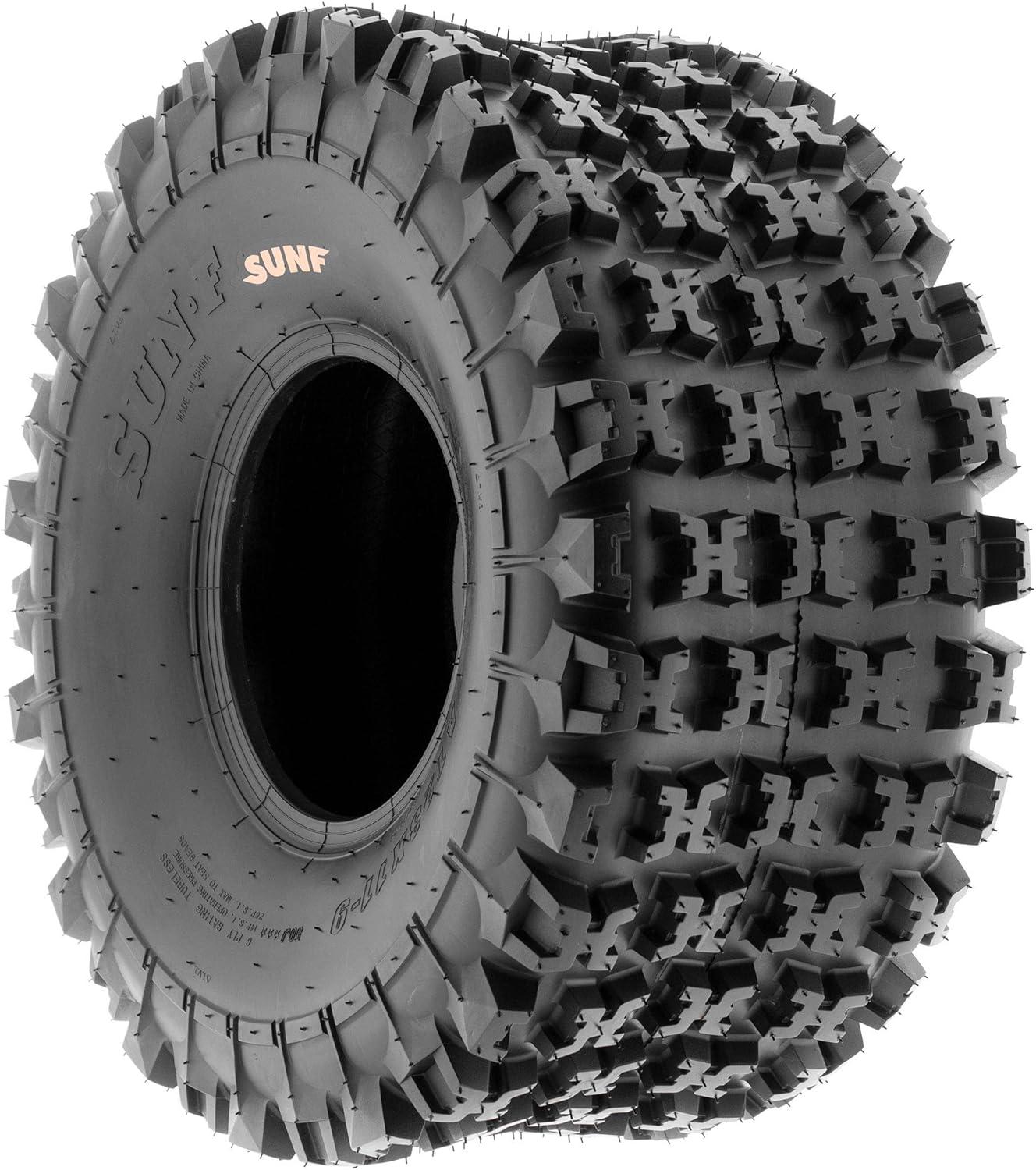 imageSunF XC ATV UTV Knobby Sport Tires 18x1058 265508 6 PR Tubeless A027 Set of 222x109