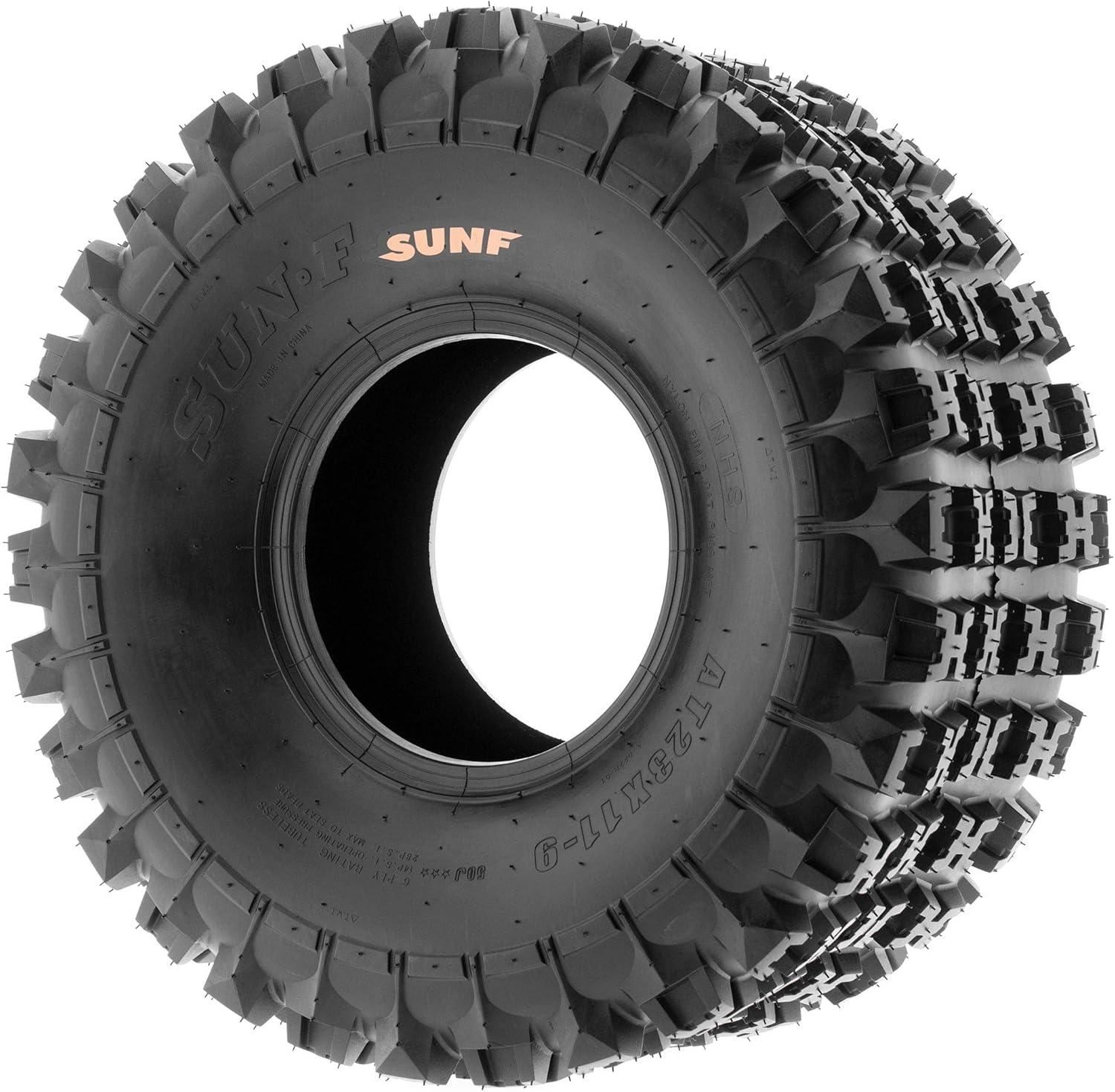 imageSunF XC ATV UTV Knobby Sport Tires 18x1058 265508 6 PR Tubeless A027 Set of 222x119