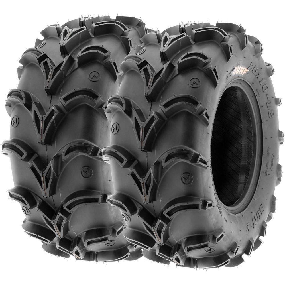 imagePair of 2 SunF A050 AT 25x812 ATV UTV Deep Mud Terrain Tires 6 PR Tubeless27x1212